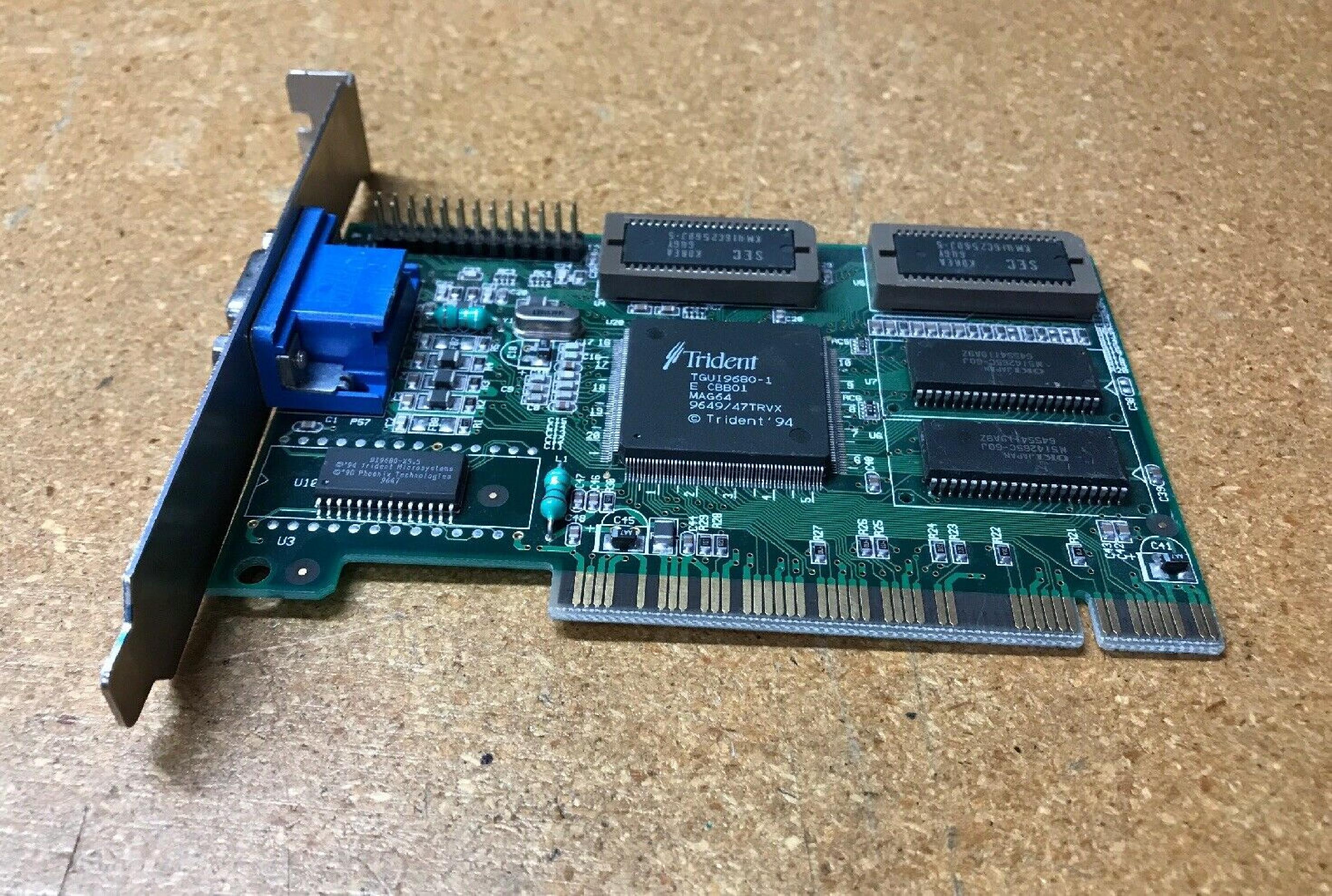 TRIDENT MICROSYSTEMS KY2-JAX-TVGA57PCI VGA PCI TRIDENT TGUI9680-1 E AAB01