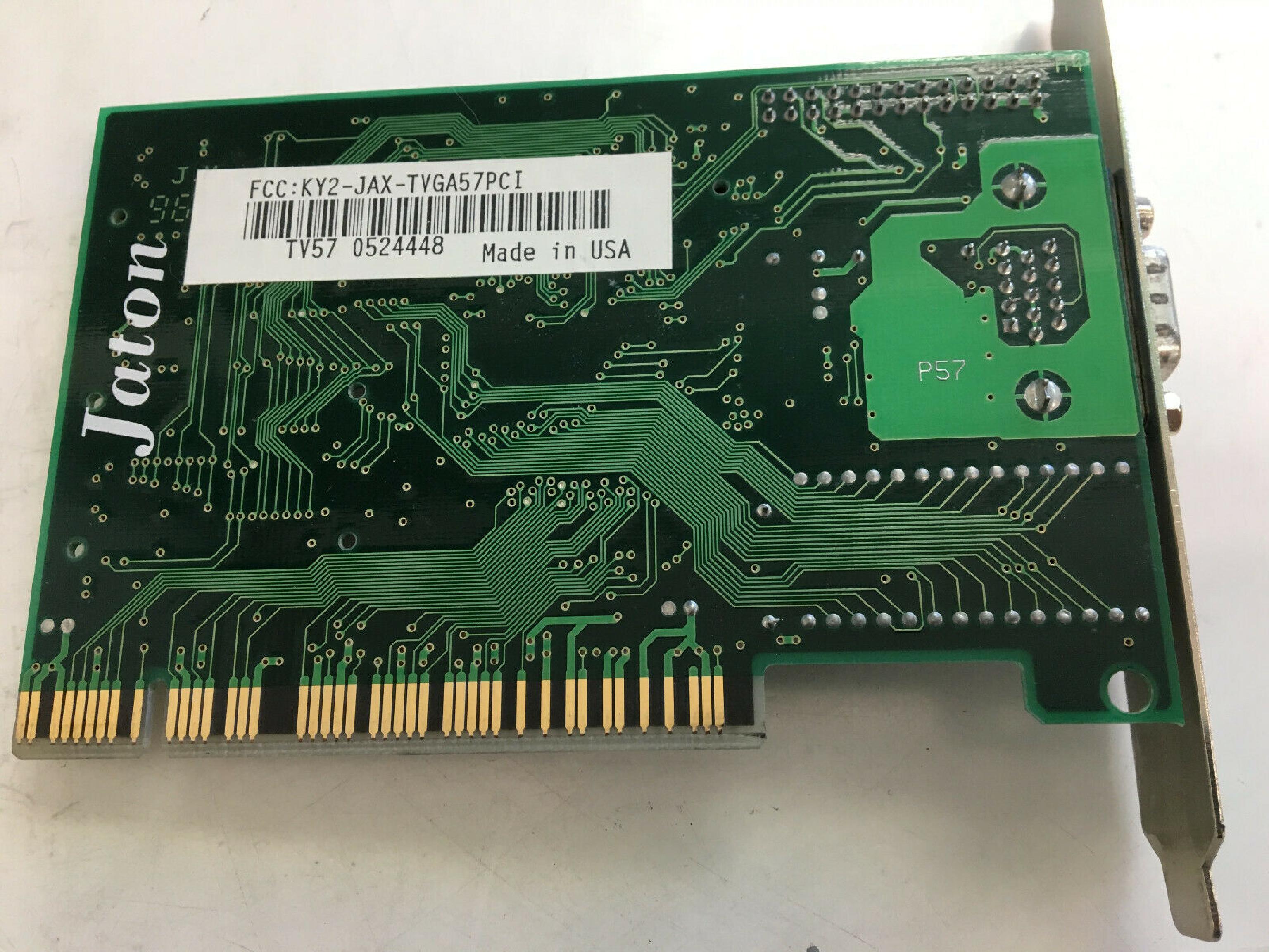 TRIDENT MICROSYSTEMS KY2-JAX-TVGA57PCI VGA PCI TRIDENT TGUI9680-1 E AAB01