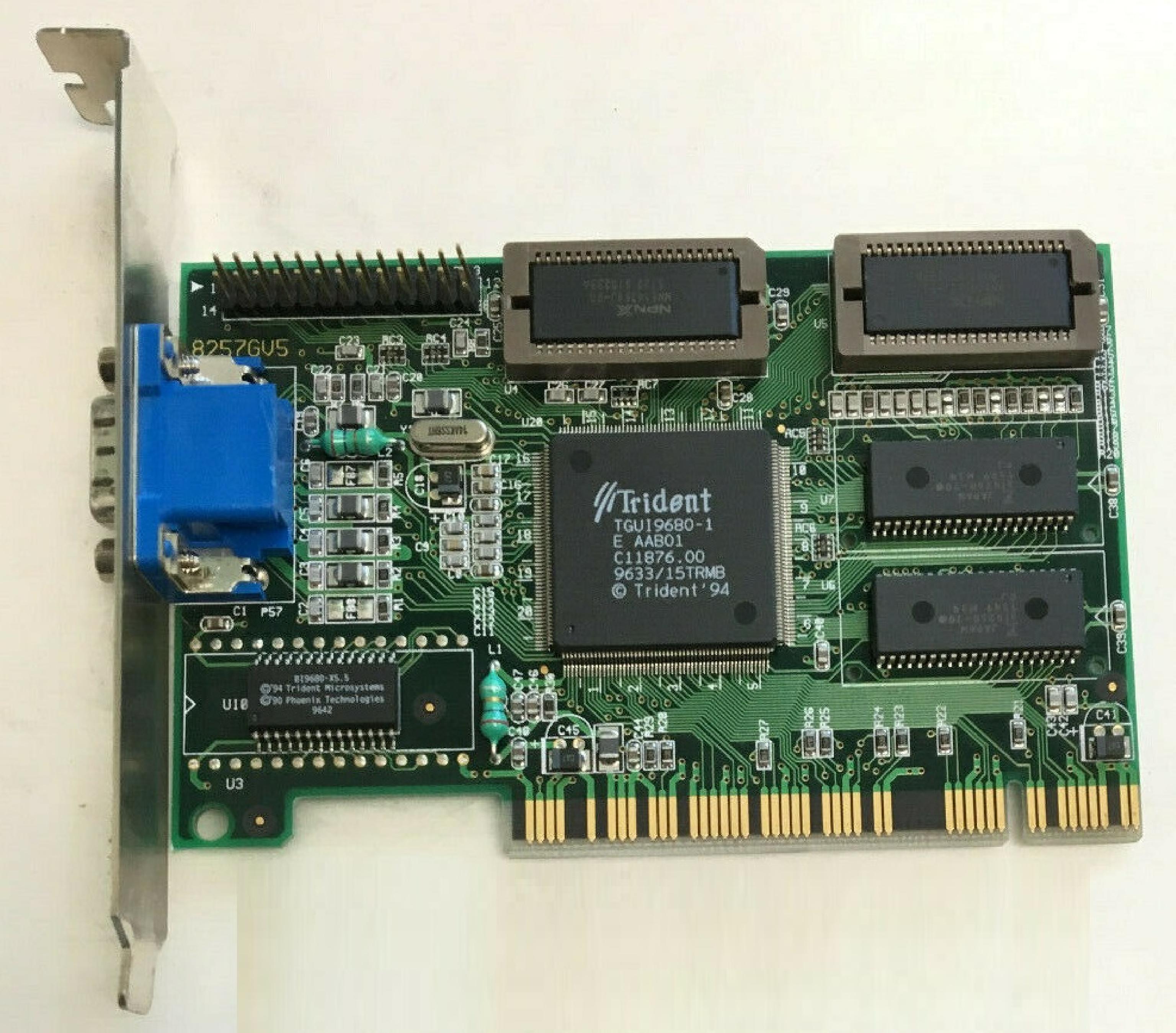 TRIDENT MICROSYSTEMS KY2-JAX-TVGA57PCI VGA PCI TRIDENT TGUI9680-1 E AAB01