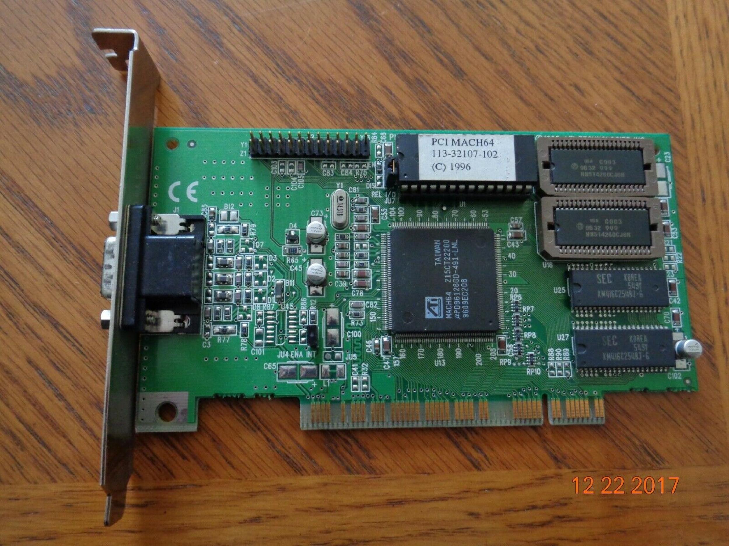 ATI 113-32107-102 PCI MACH64 215CT22200 PD96128GD-491-LML
