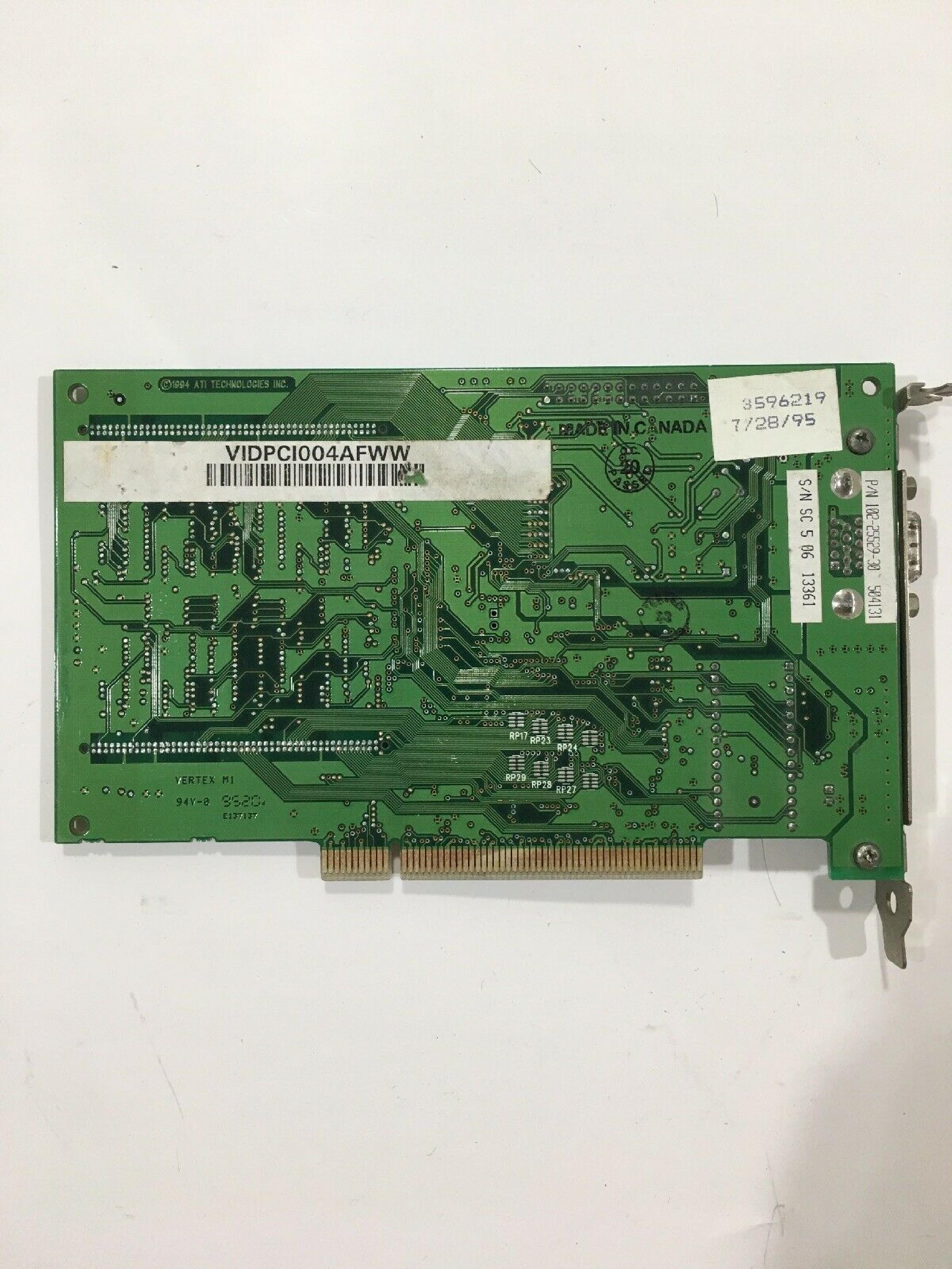 ATI 102-25529-30 PCI MACH64 210888GX00 SGW*8BKRAH01 A223H9531