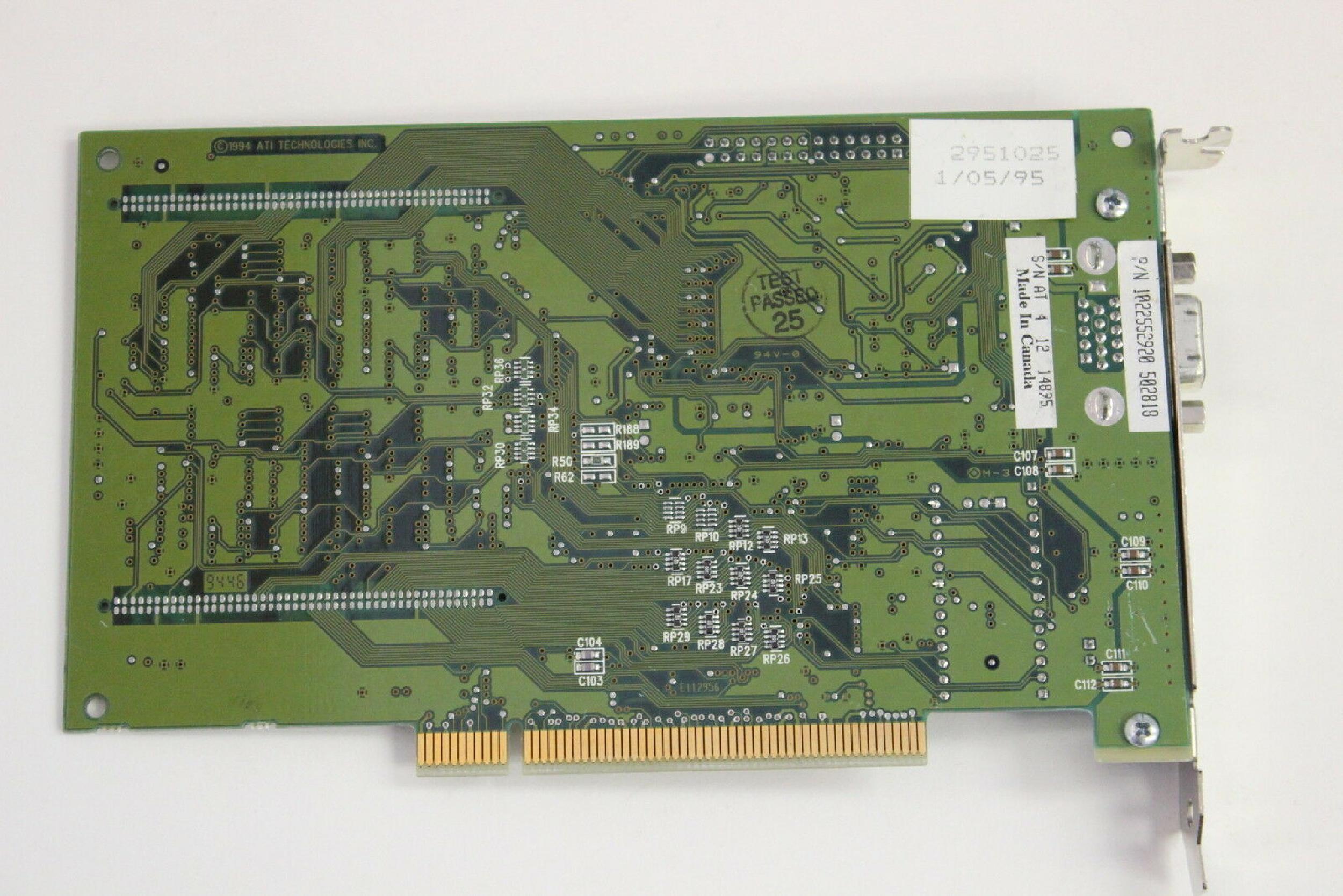 ATI EXM255 PCI MACH64 210888GX00 SGW*8BKRAH01 A223H9531 WINTURBO A225S9505 J449EBN VGA CARD