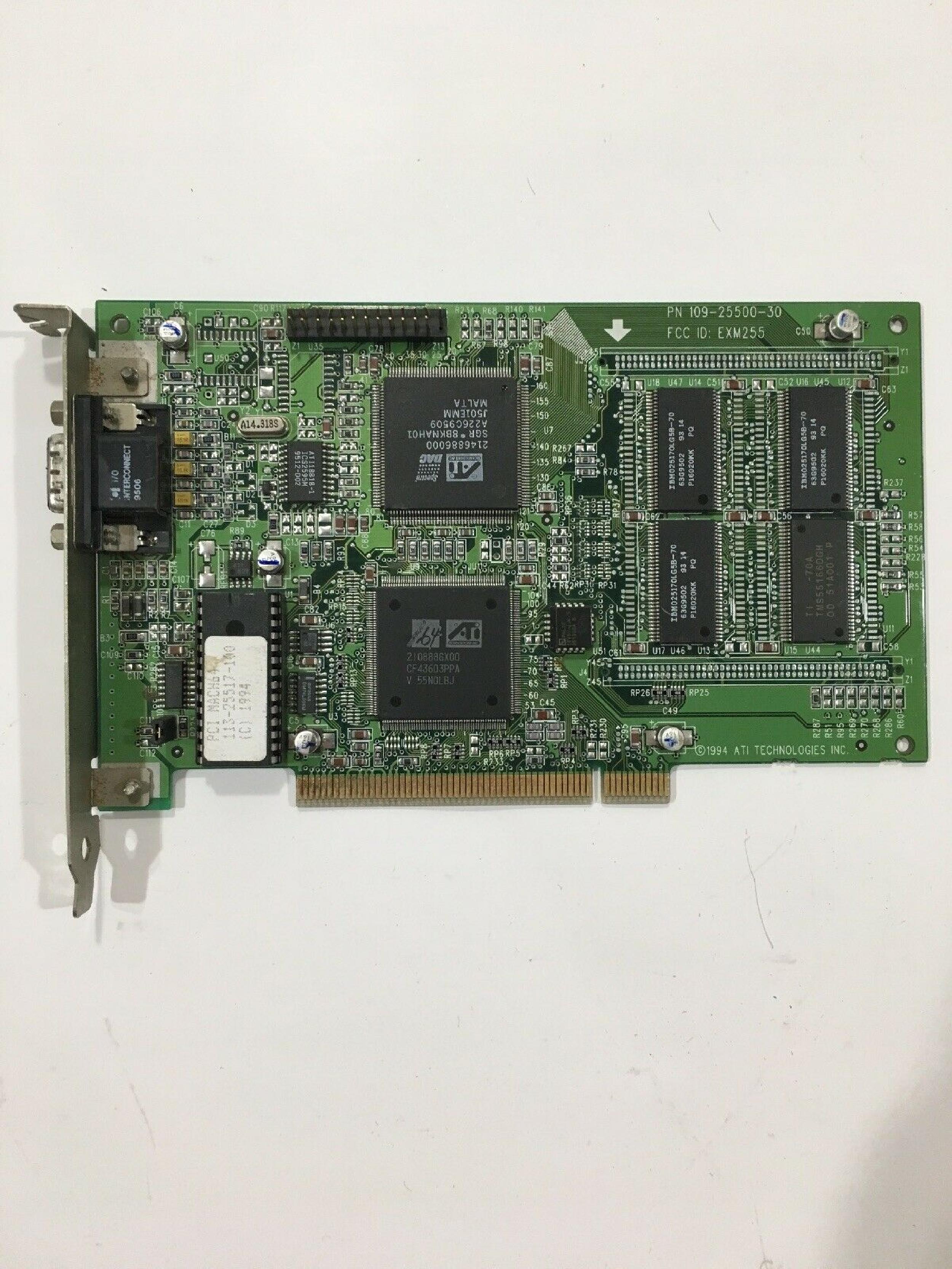 ATI EXM255 PCI MACH64 210888GX00 SGW*8BKRAH01 A223H9531 WINTURBO A225S9505 J449EBN VGA CARD