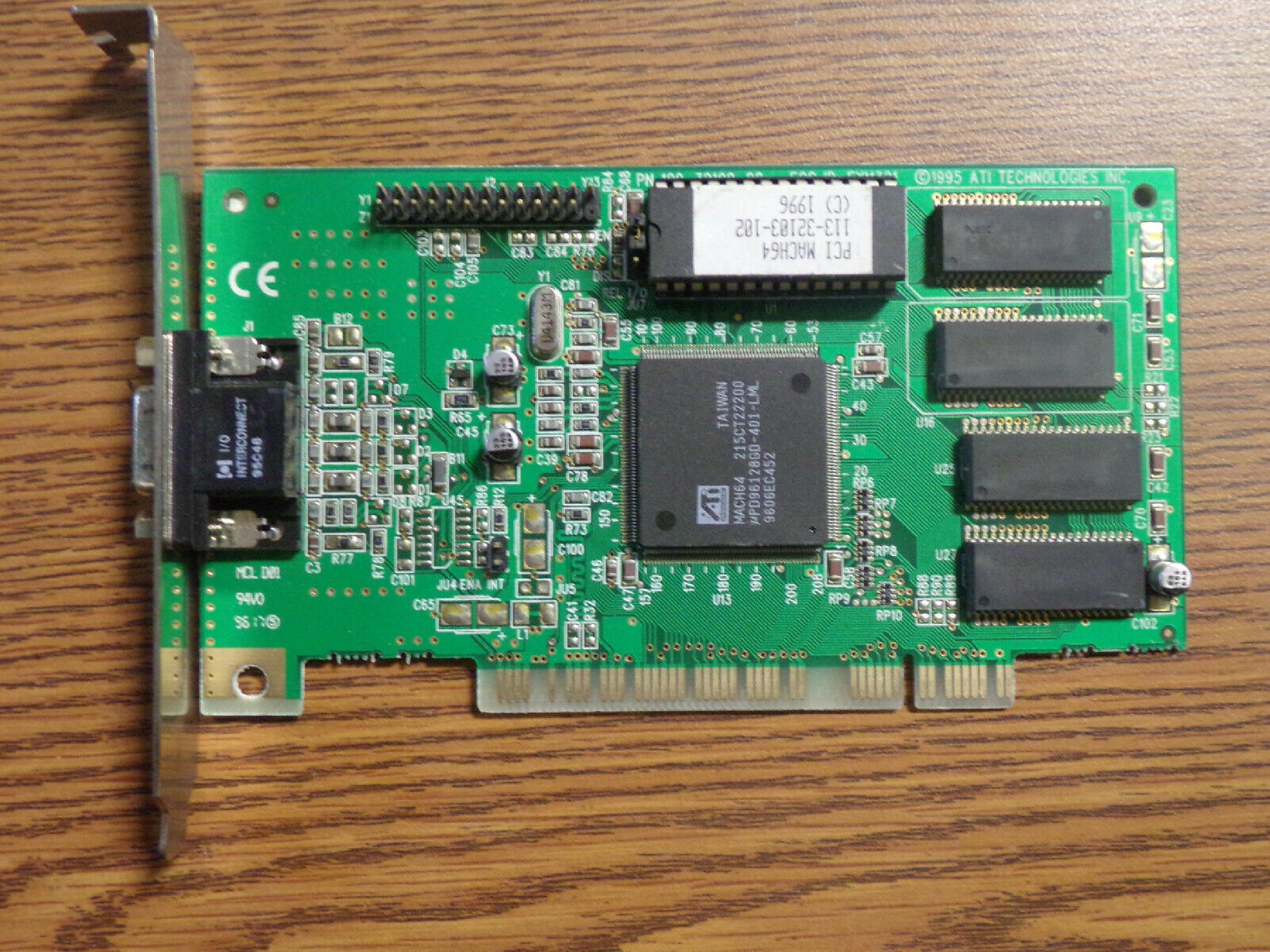 ATI 113-32103-102 PCI MACH64 215CT22200 PD96128GD-491-LML