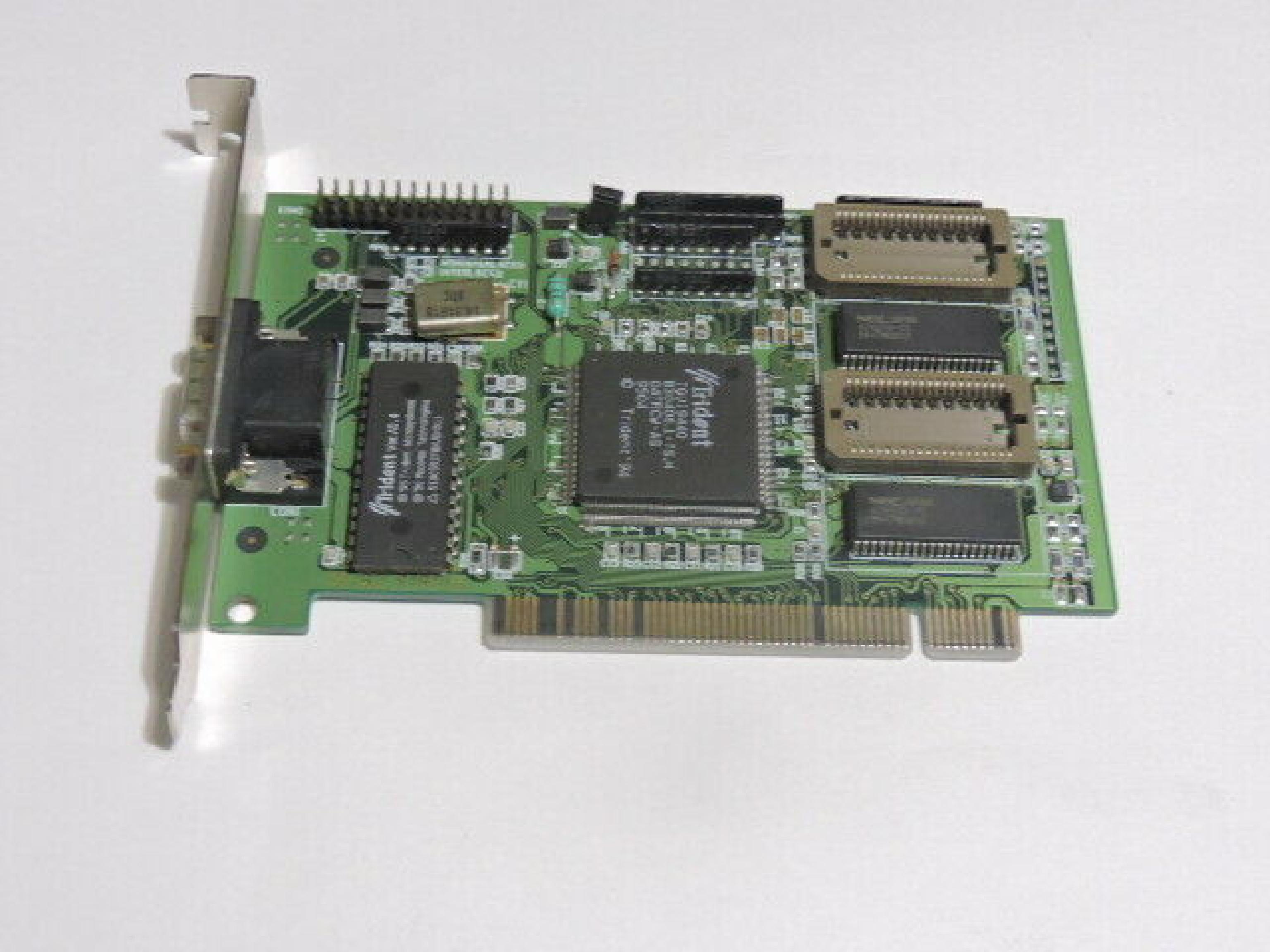 TRIDENT MICROSYSTEMS / ET KY2-JAX-TVGA94PCI TRIDENT PCI VGA TGUI9440-1 F41242-UM.B TDQXE692-SW F31138-UM.B TDQXD192-SW CARD WITH