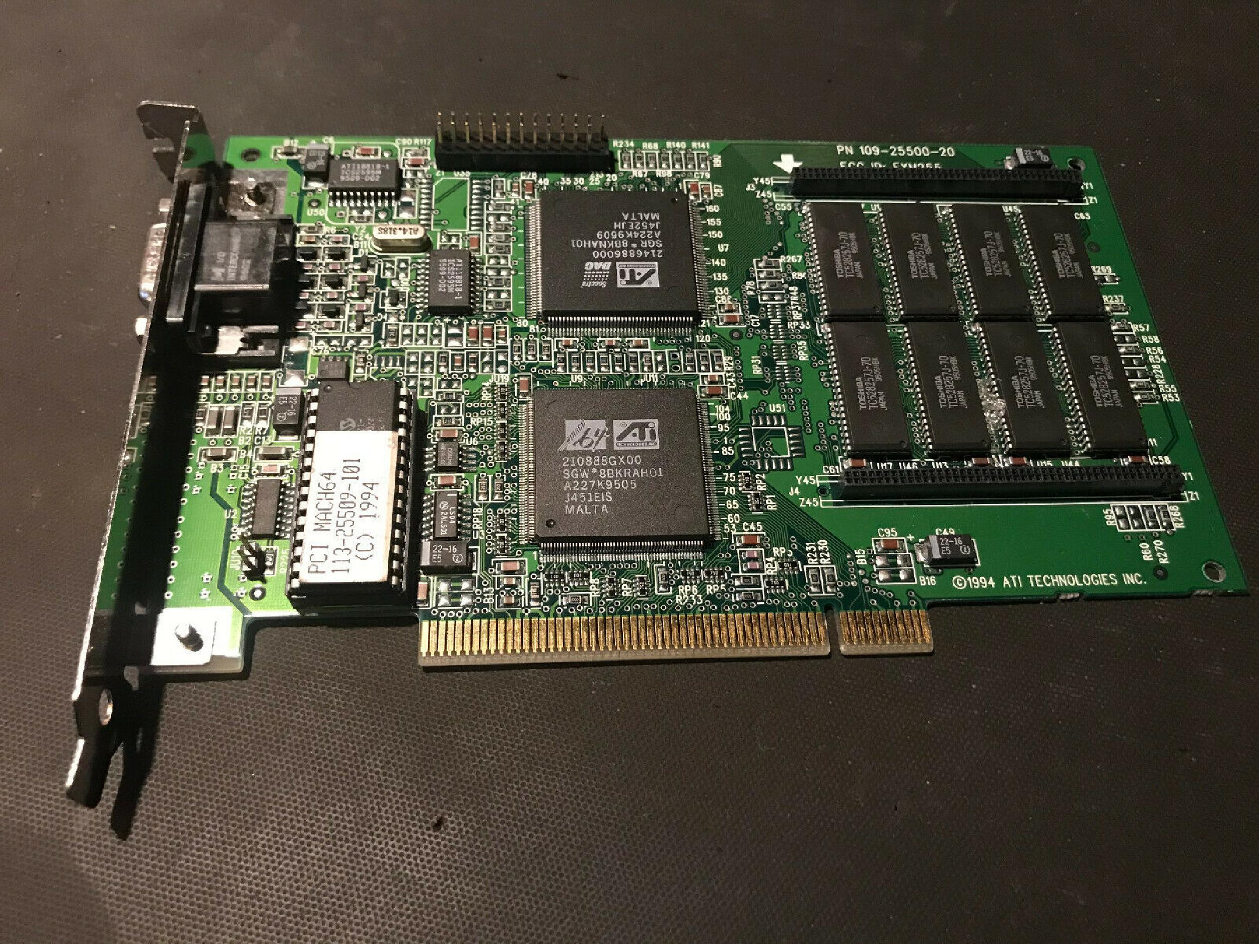 ATI 109-25500-20 MACH64 PCI 210888GX00 SGW*8BKRAH01