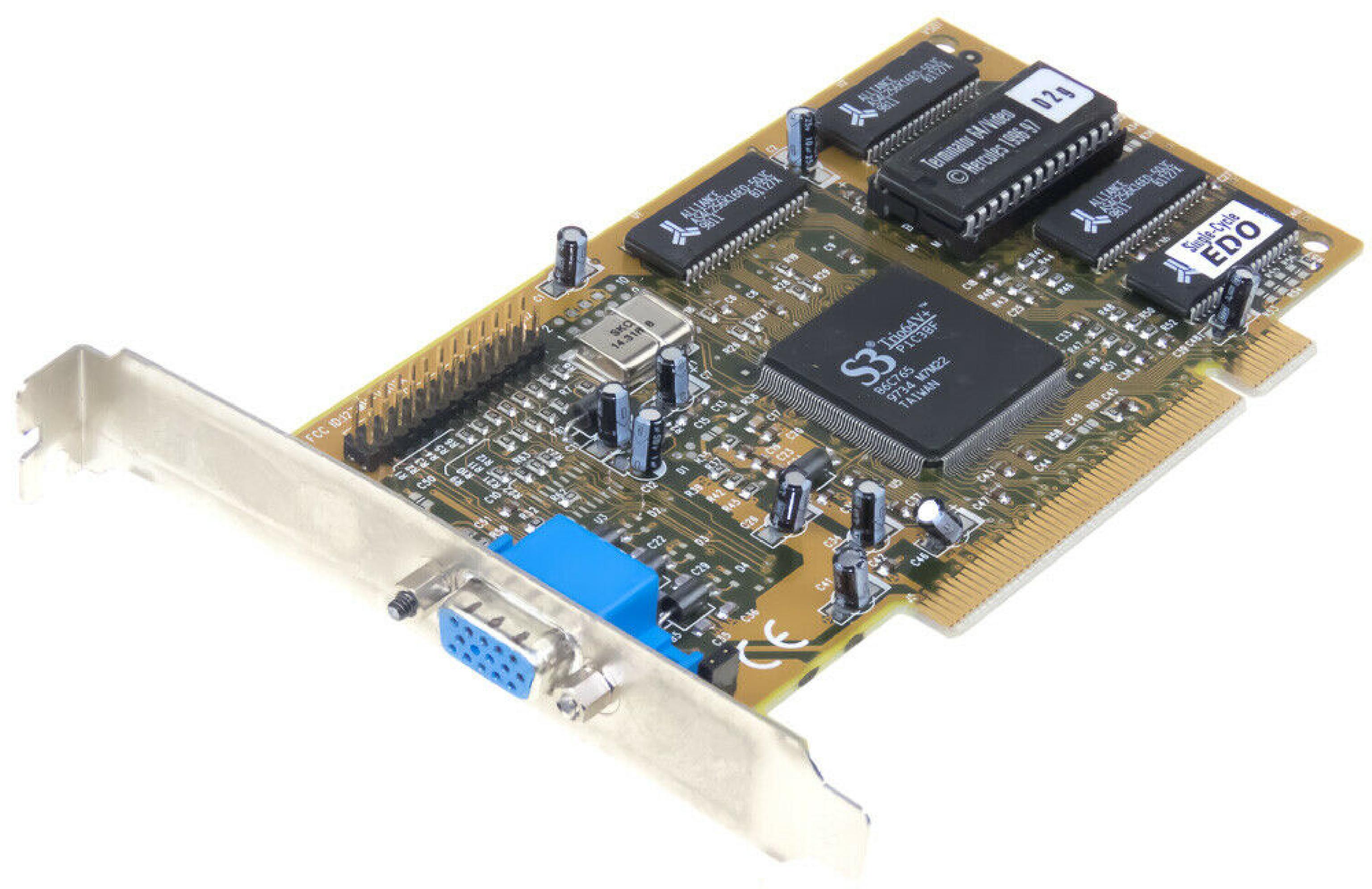 HERCULES 127MM-VS01A TERMINATOR 64/VIDEO PCI VGA S3 TRIO64V+ P1E3BF 86C765 M9E65