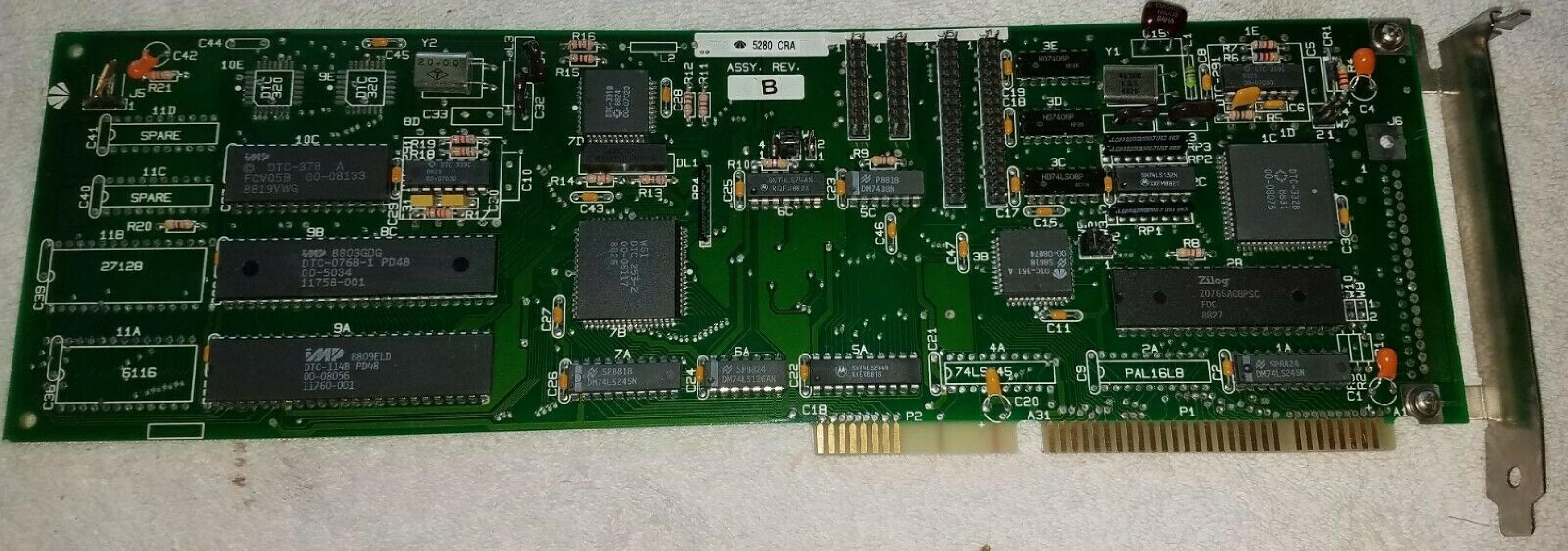 DTC / DATA TECHNOLOGY CORPORATION 5280 CRA 16BIT ISA MFM CONTROLLER WITH FLOPPY FDC CONTROLLER