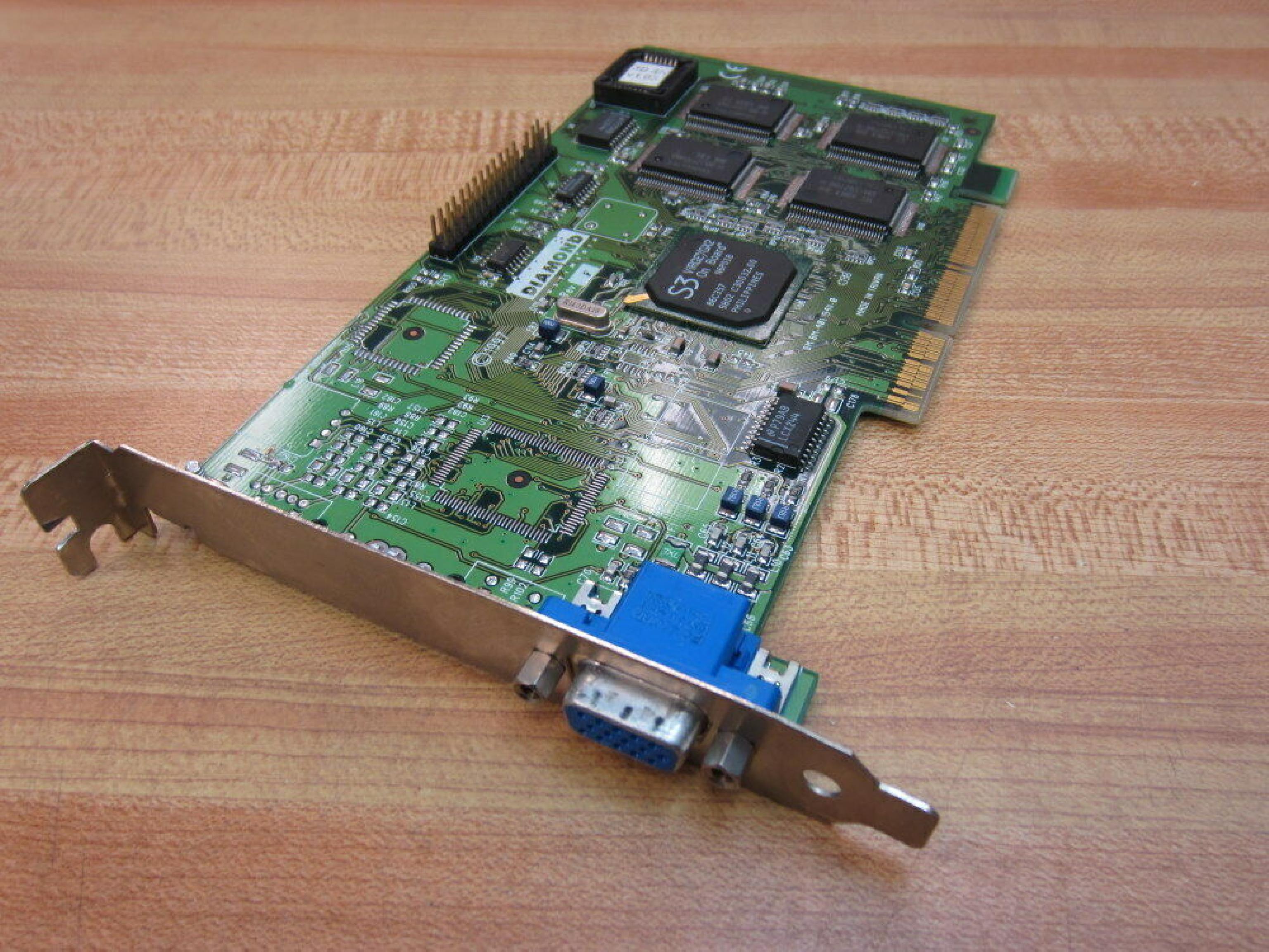 DIAMOND 23220001-406 S3 VIRGE/GX2 N6P0IB 86C357 C29485.00 AGP 4MB VIDEO CARD WITH VGA OUTPUT