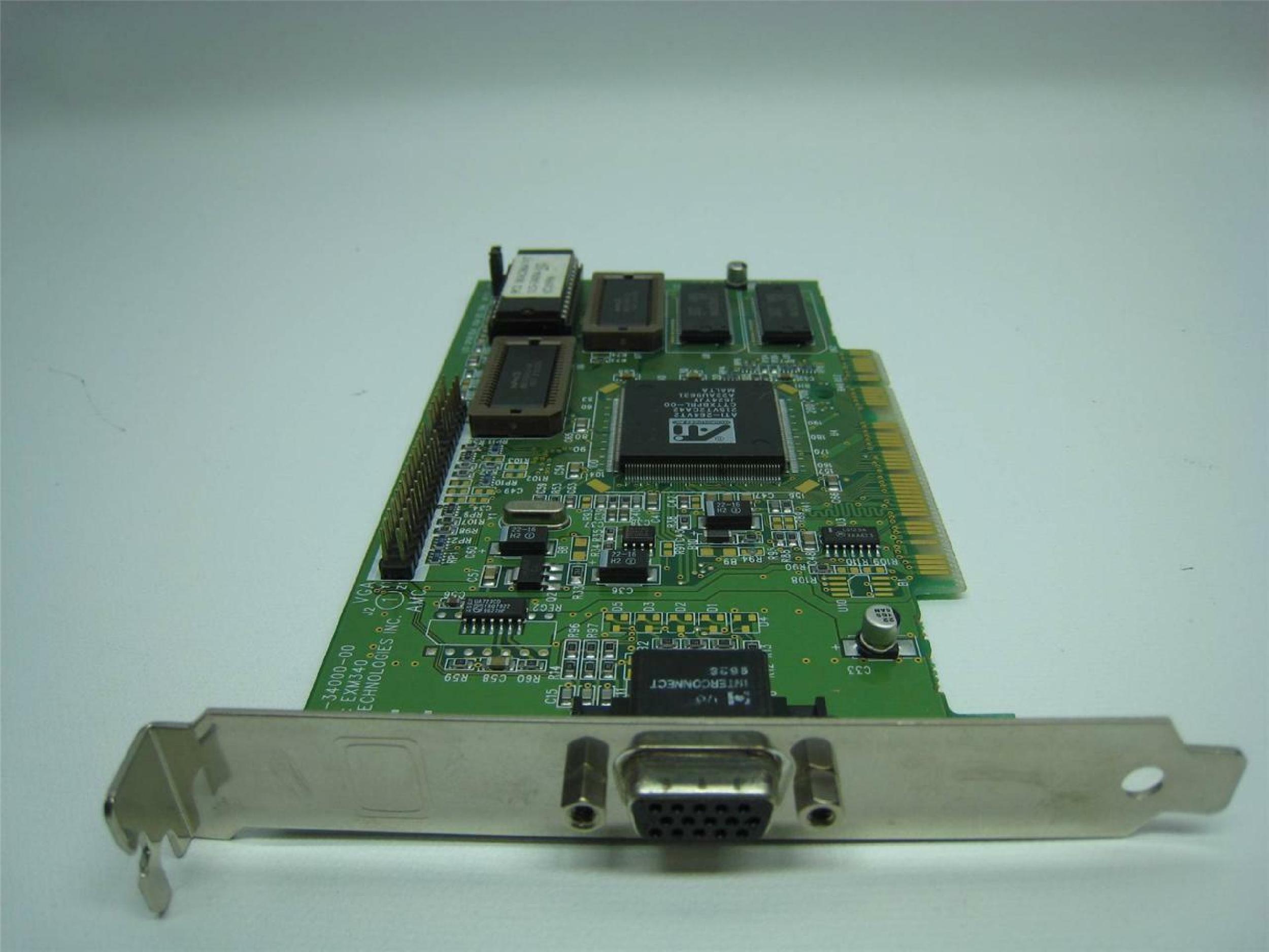 ATI EXM340 PCI MACH64 215VT22200 PD96602GD-004-LML VIDEO CARD 3D RAGE