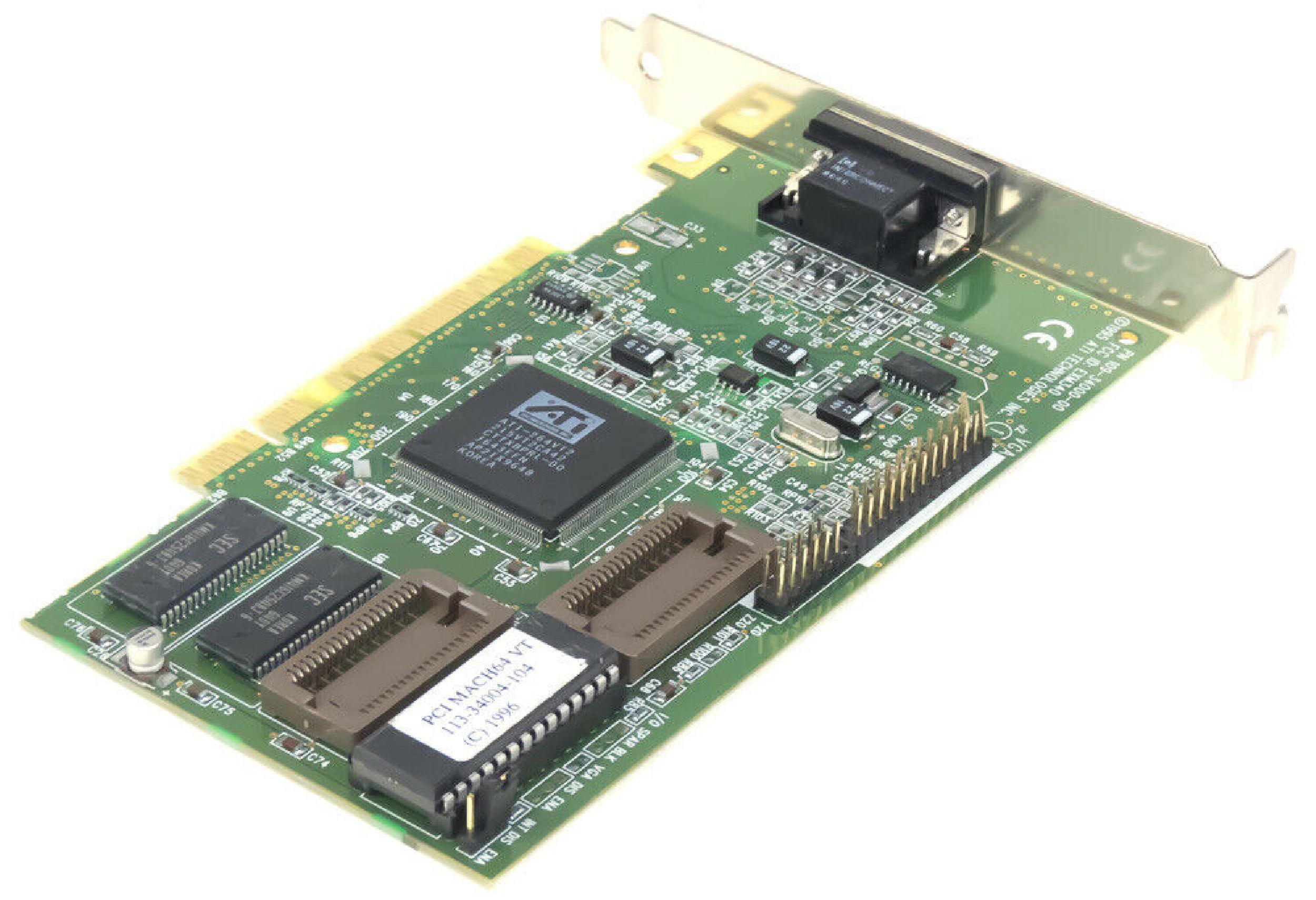 ATI EXM340 PCI MACH64 215VT22200 PD96602GD-004-LML VIDEO CARD 3D RAGE