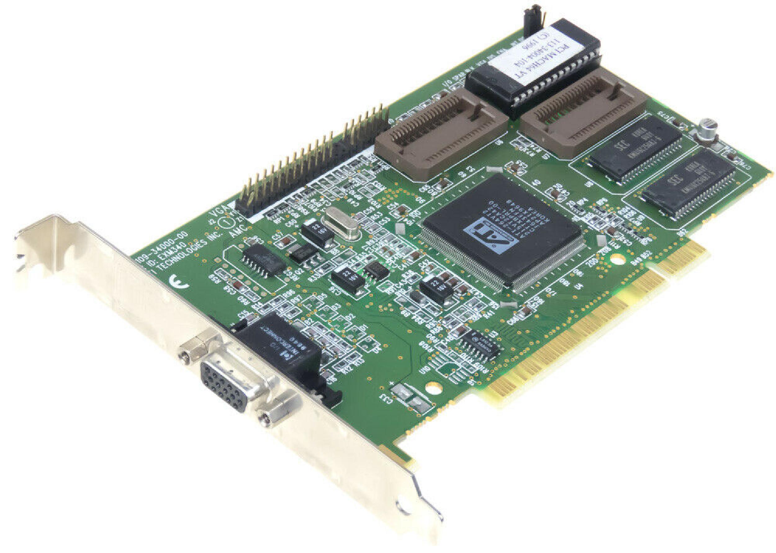 ATI EXM340 PCI MACH64 215VT22200 PD96602GD-004-LML VIDEO CARD 3D RAGE