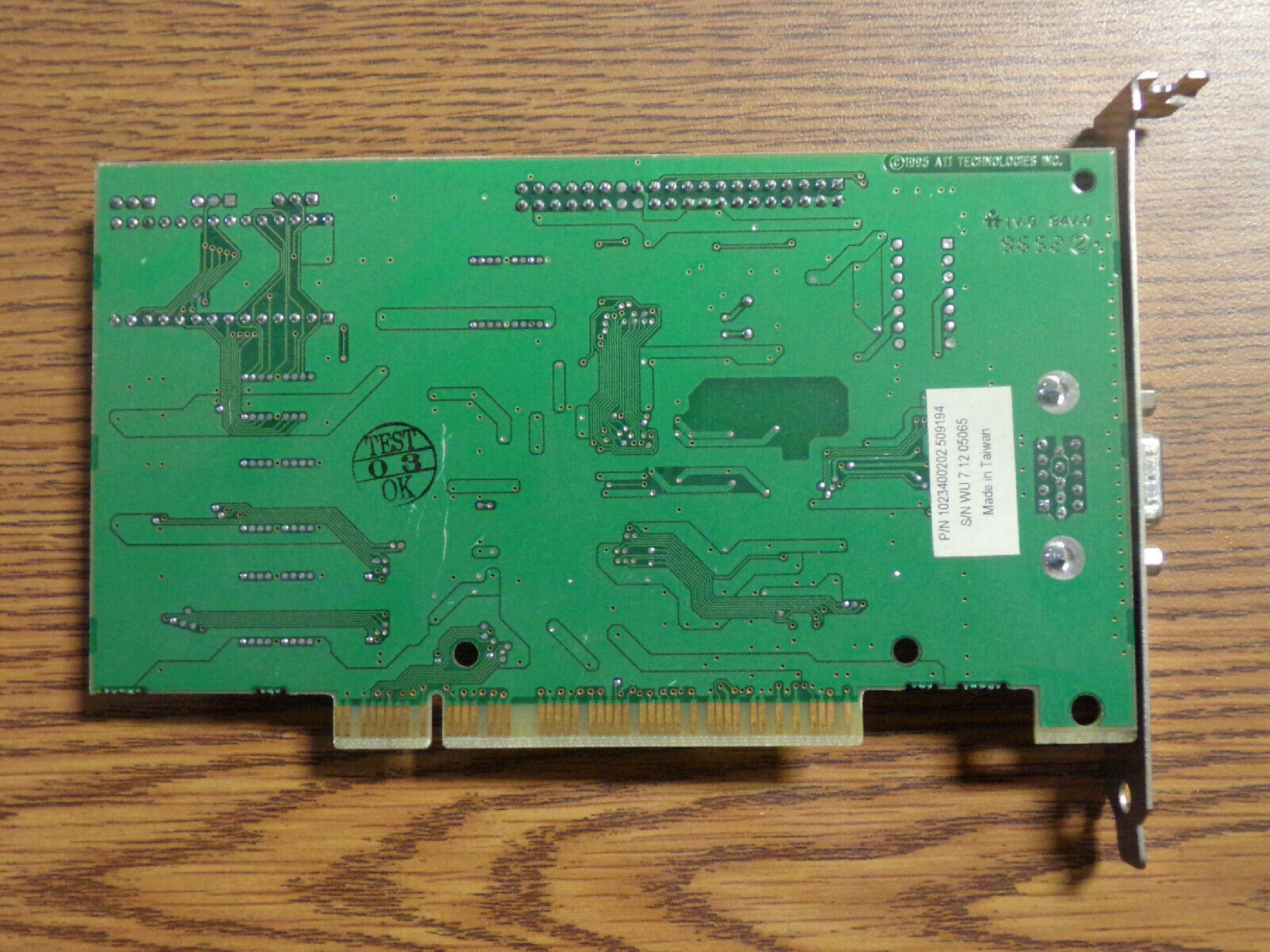ATI EXM340 PCI MACH64 215VT22200 PD96602GD-004-LML VIDEO CARD 3D RAGE