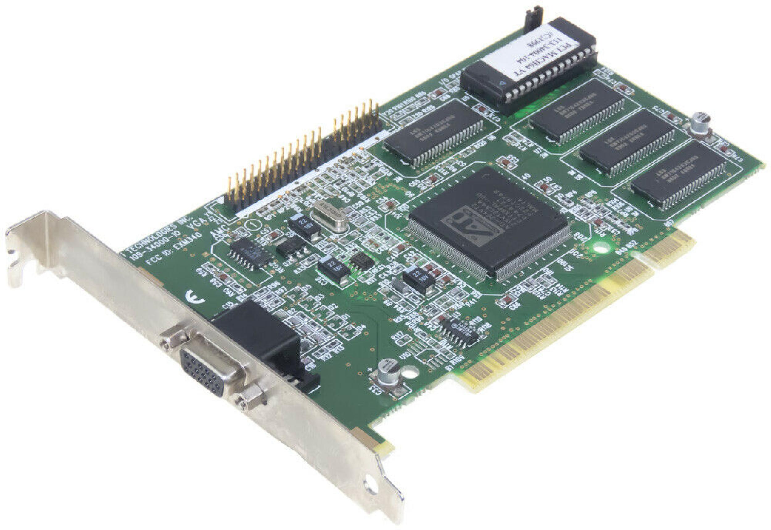 ATI EXM340 PCI MACH64 215VT22200 PD96602GD-004-LML VIDEO CARD 3D RAGE