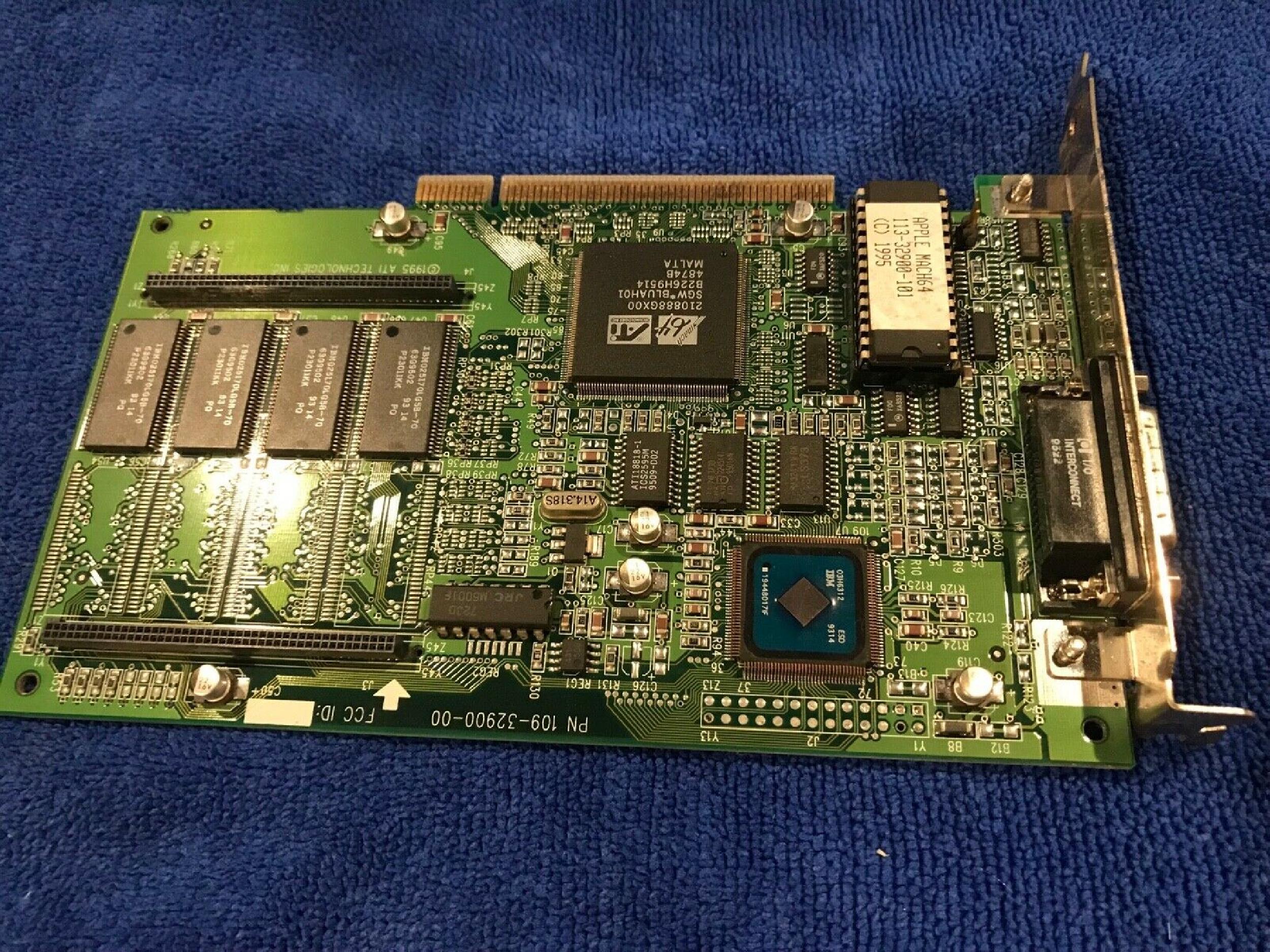 ATI 109-32900-00 APPLE MACH64 PCI VIDEO CARD 210888GX00 SGW*BLUAH01