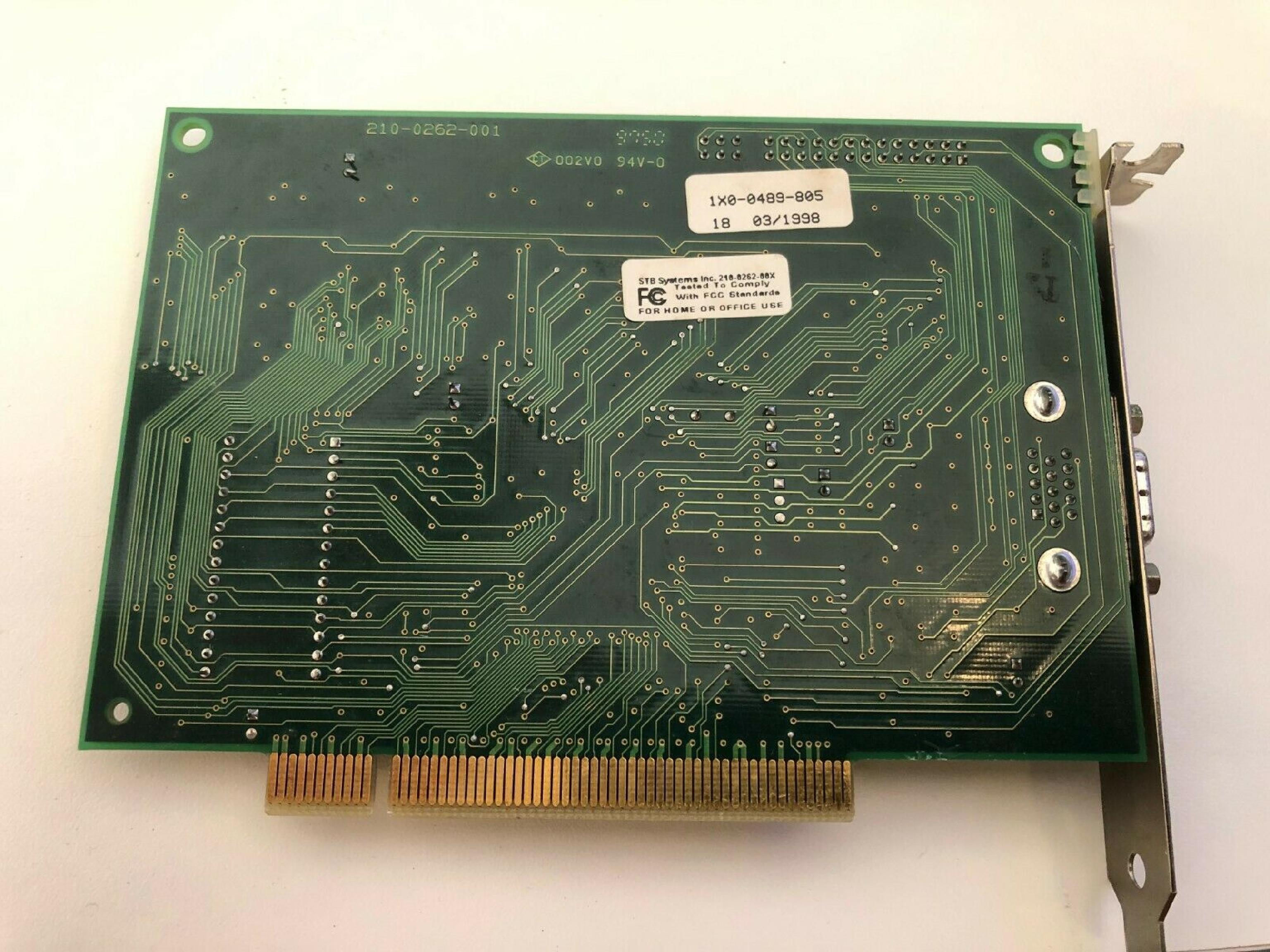 STB SYSTEMS INC / PARADISE 1X0-0489-005 VGA PCI NITRO 3D/GX S3 VIRGE/GX 86C385 VIDEO CARD TRIO64 HAEA2 86C764-P