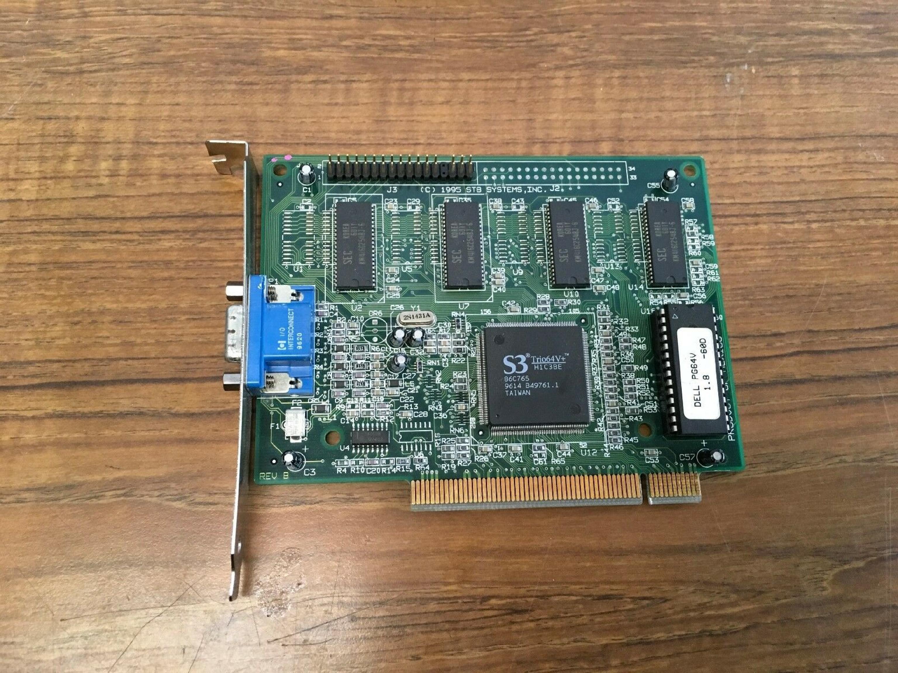 STB SYSTEMS INC 1X0-0356-509 2MB PCI S3 TRIO64V+ 86C765