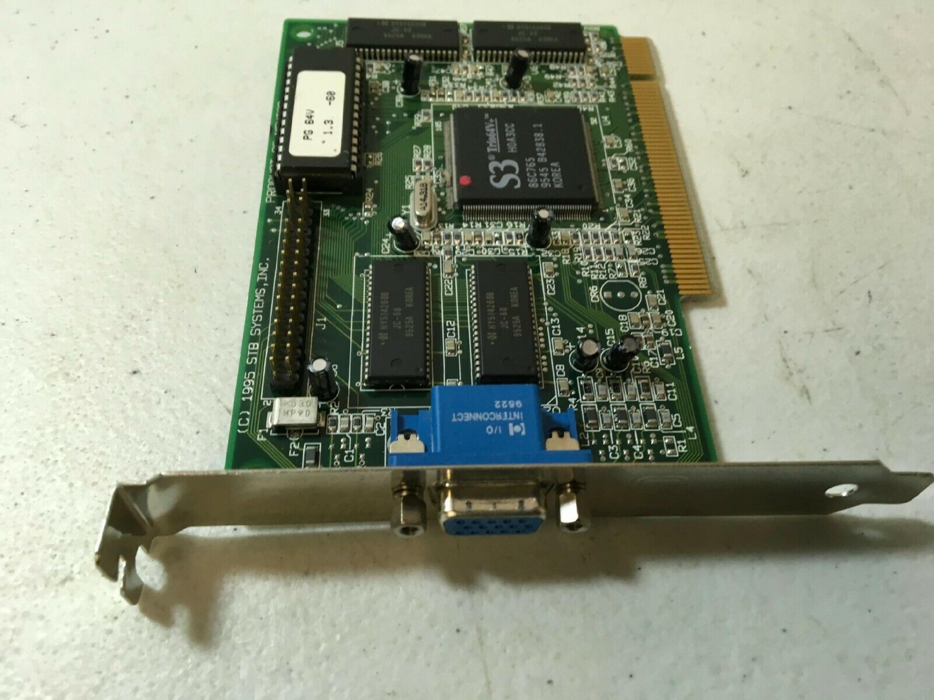 STB SYSTEMS INC 1X0-0360-309 POWERGRAPH 64V 1.3 PCI 2MB VIDEO CARD WITH VGA OUTPUT