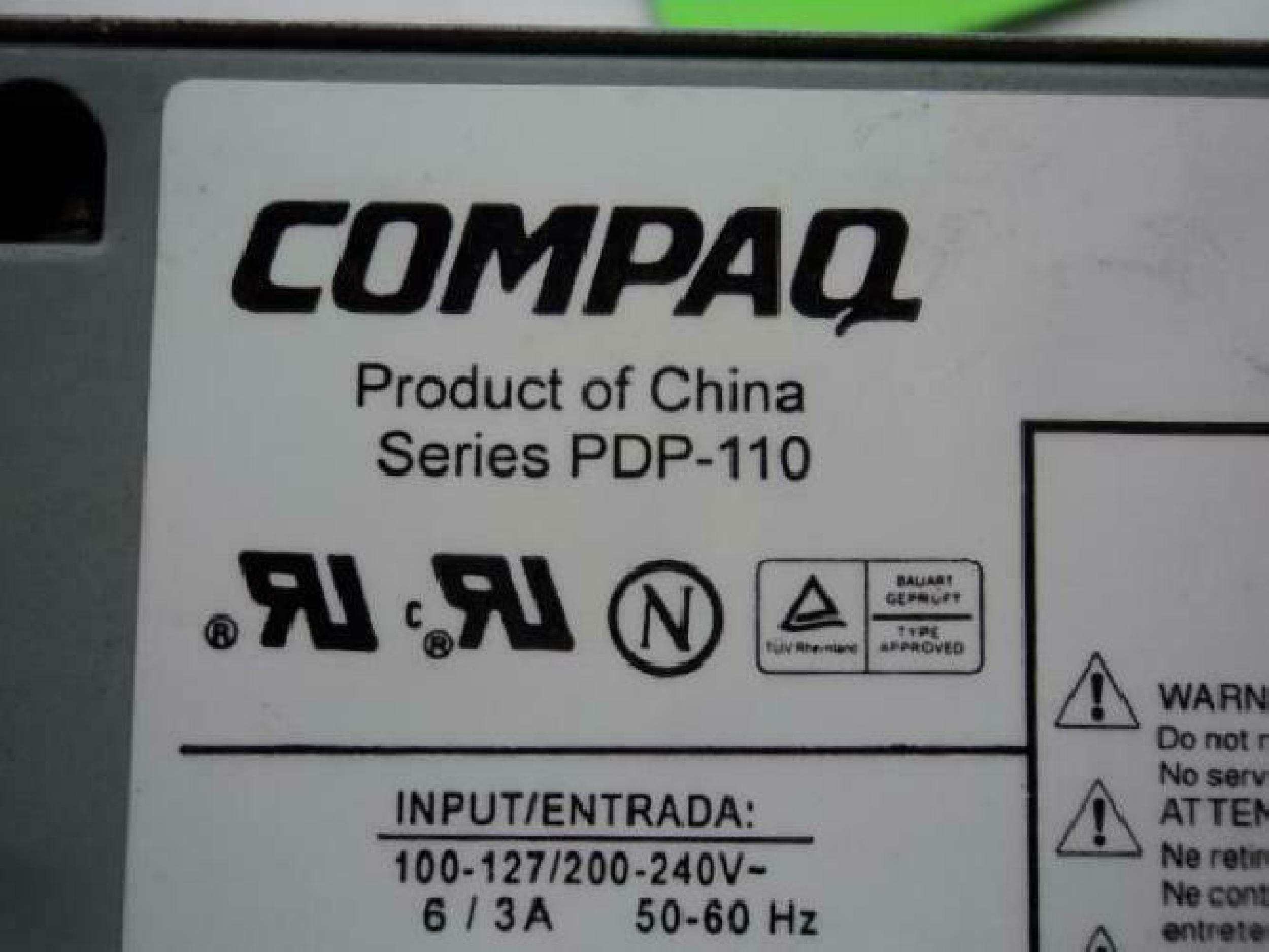 COMPAQ / HEWLETT PACKARD / HP 161071-001 135 WATT ATX POWER SUPPLY