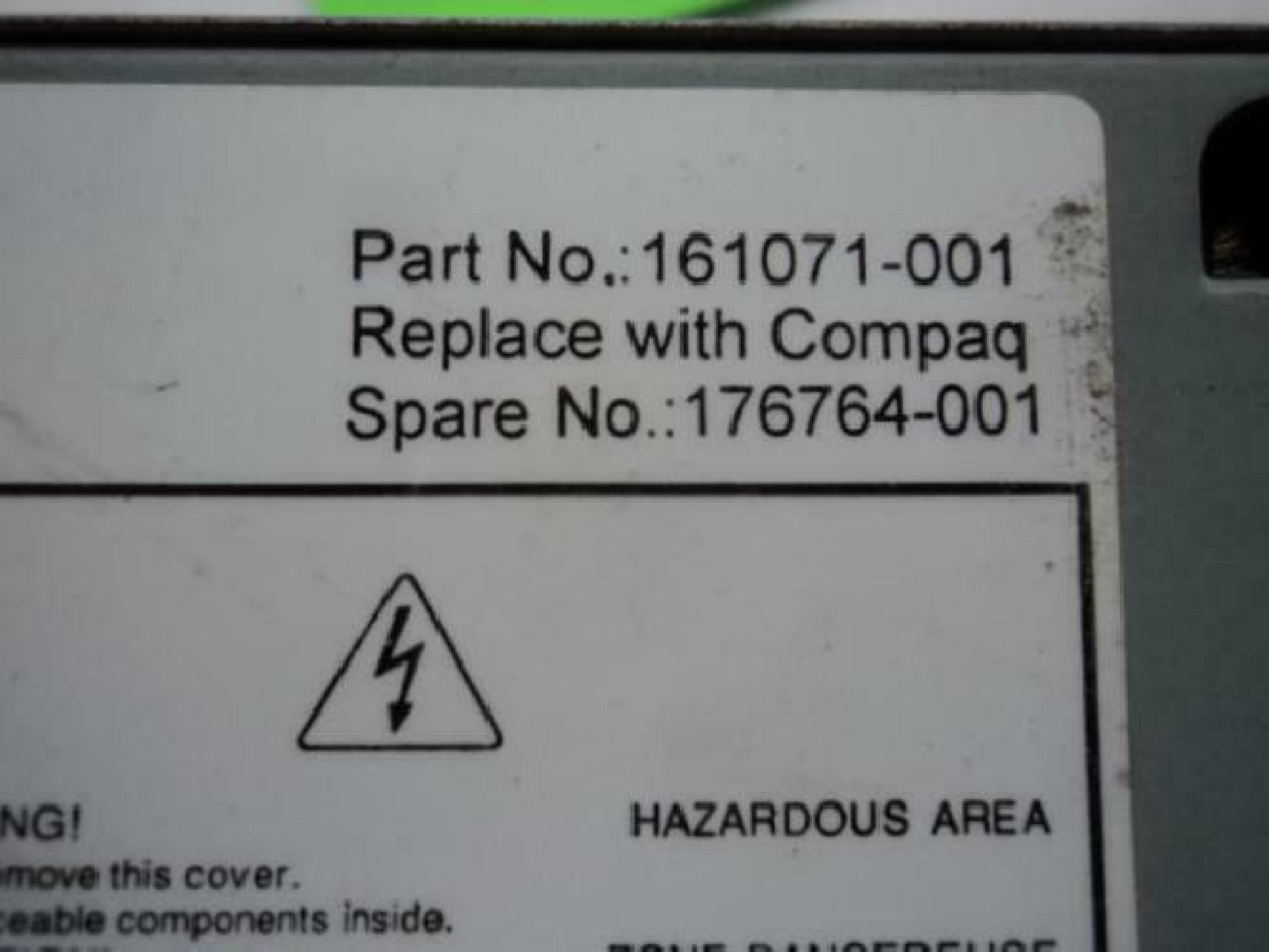 COMPAQ / HEWLETT PACKARD / HP 161071-001 135 WATT ATX POWER SUPPLY