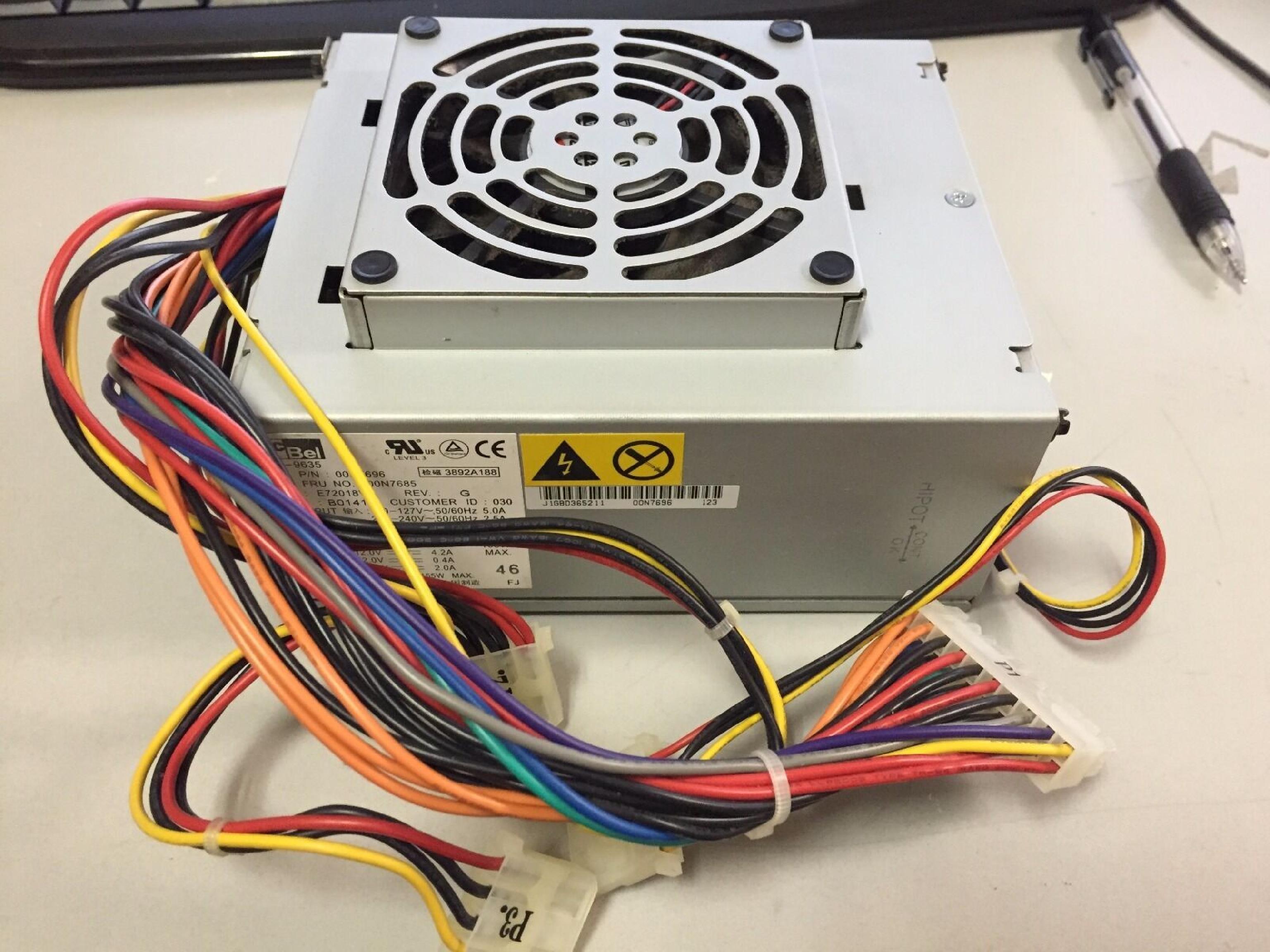 IBM 00N7685 HIPRO HP-M1554F3 ATX STYLE POWER SUPPLY 100 WATT ACBEL API-9635 155W ASTEC AA21480