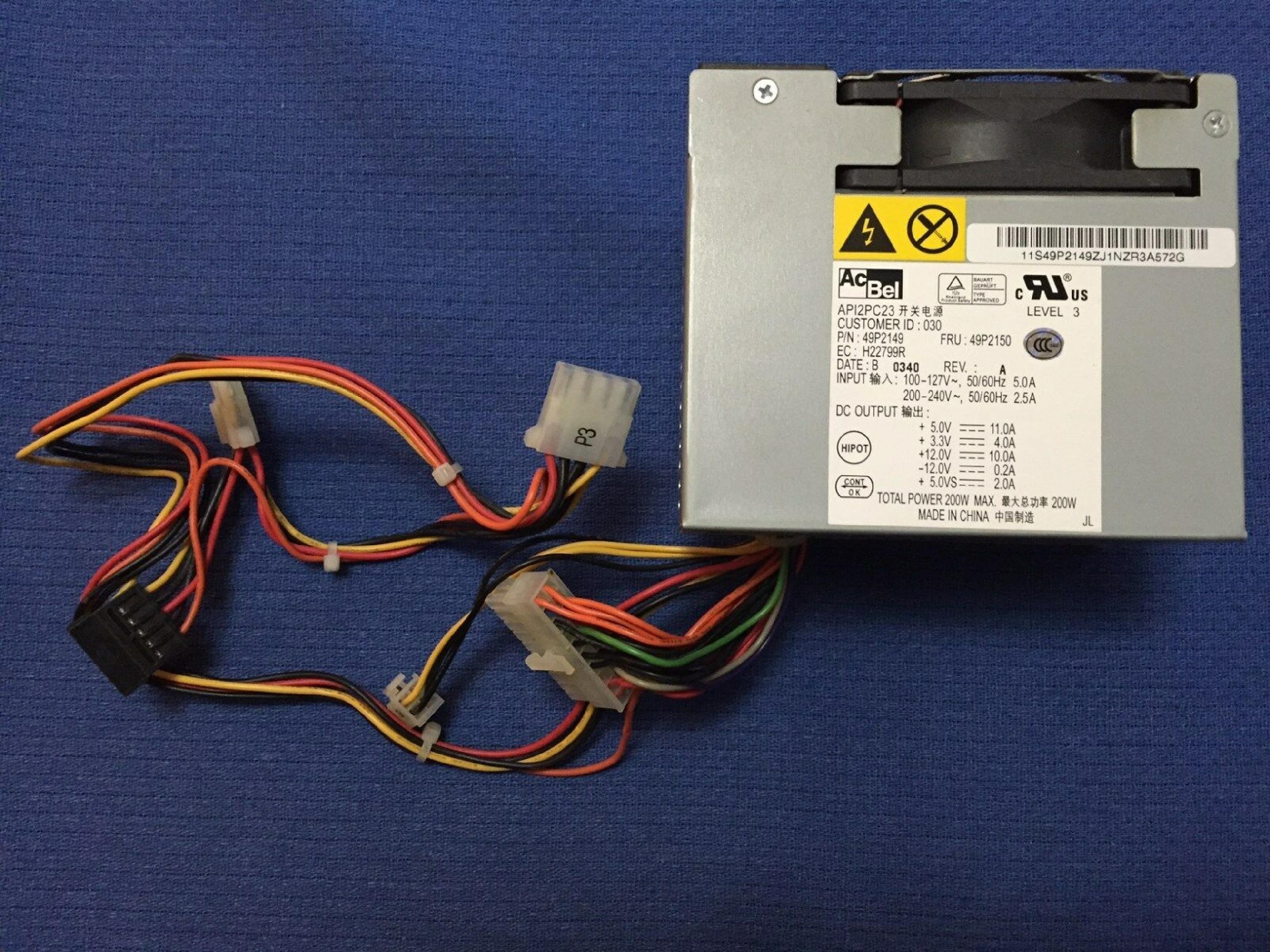 IBM AP12PC23 ATX STYLE POWER SUPPLY 200 WATT