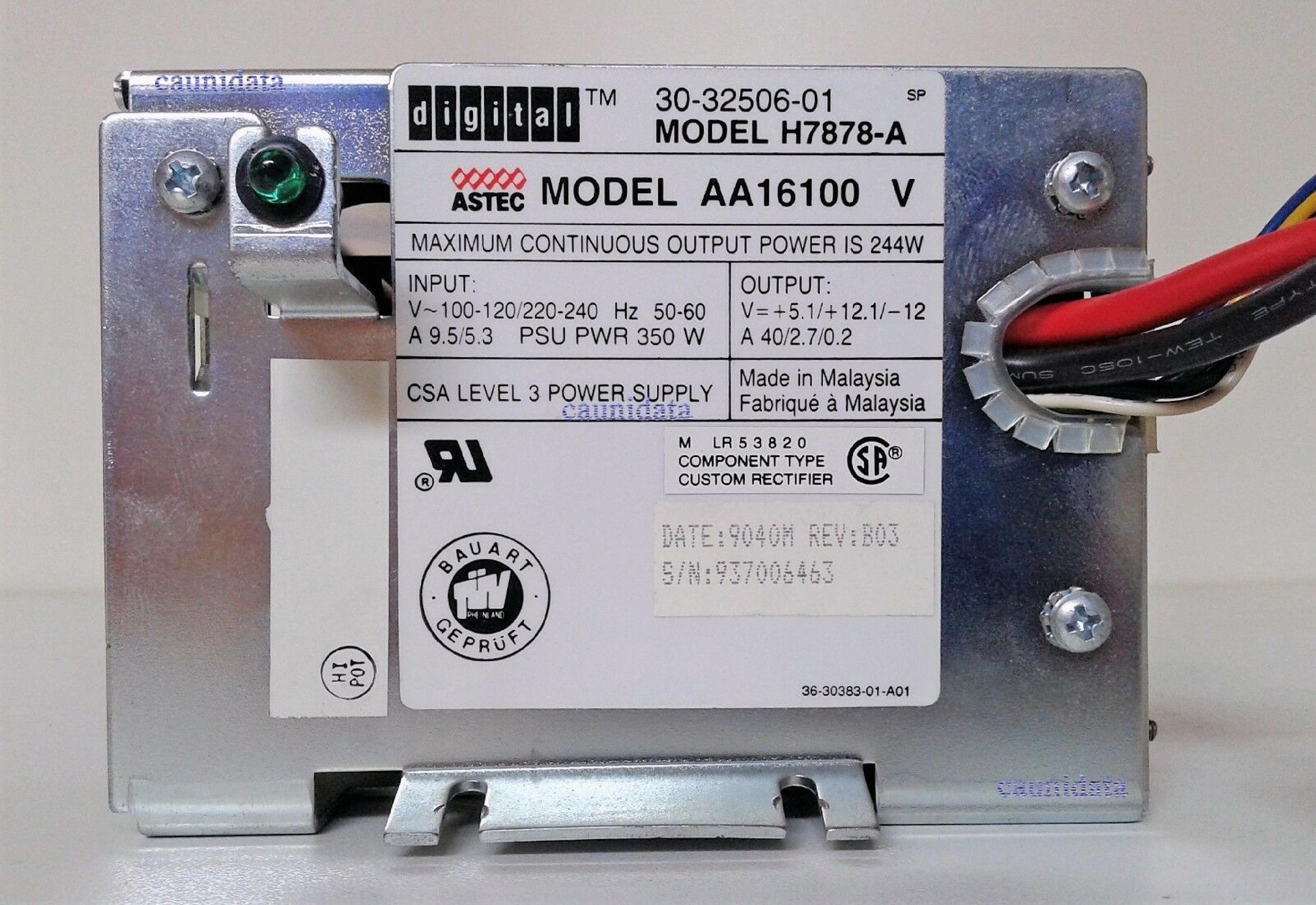 DEC / DIGITAL EQUIPMENT CORPORATION 30-32506-01 POWER SUPPLY