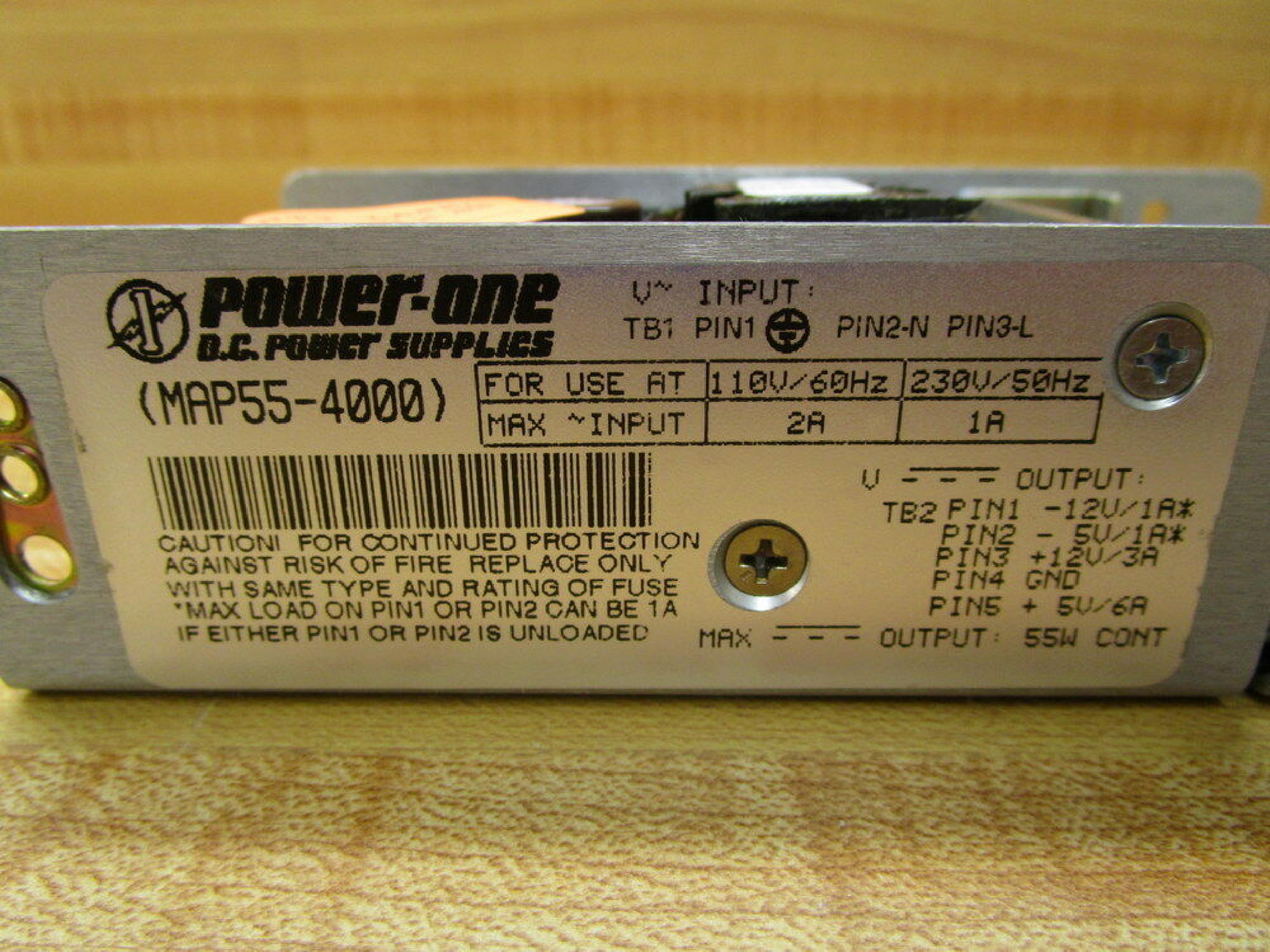 POWER-ONE MAP55-4000 OPEN FRAME POWER SUPPLY