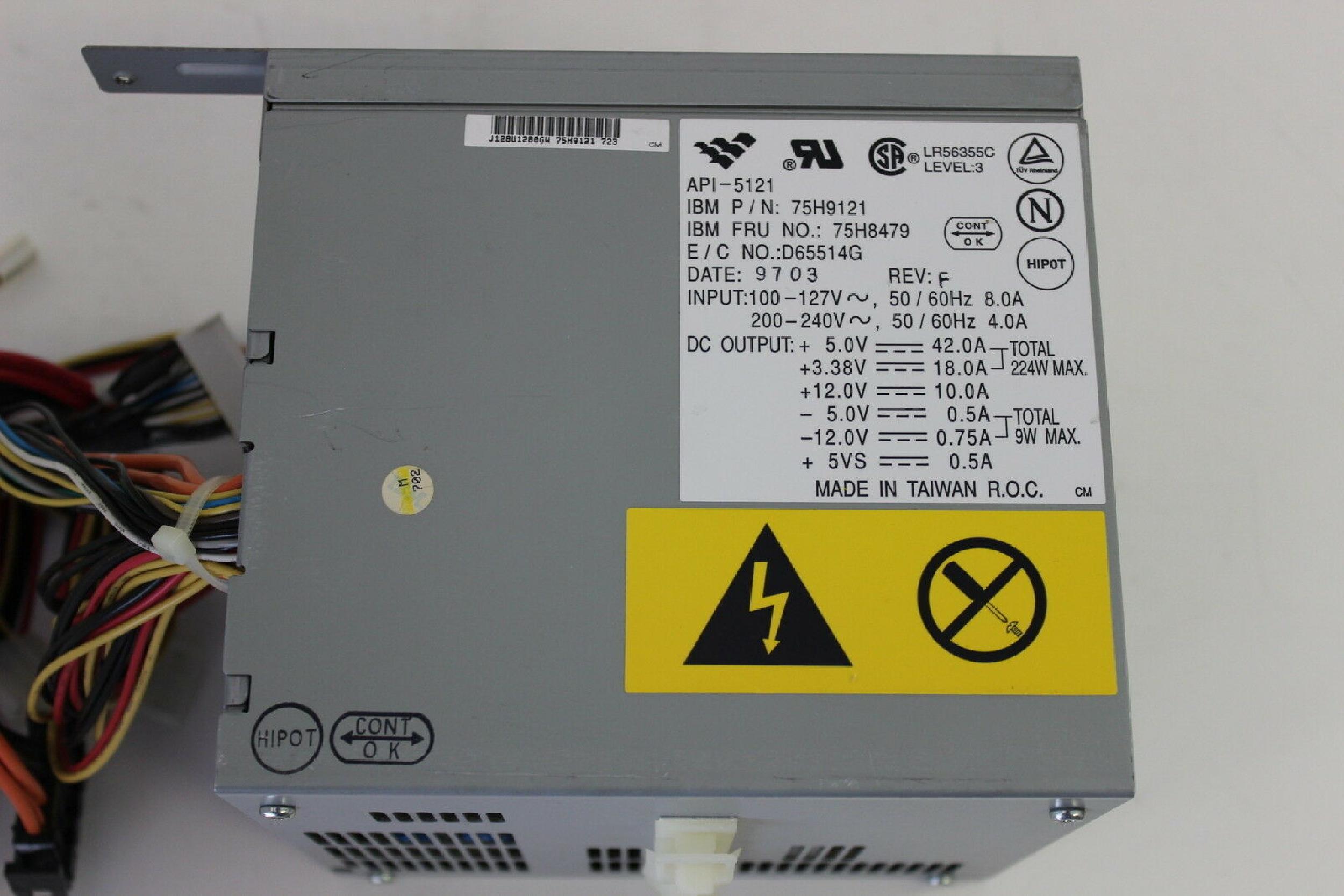 IBM 75H9121 224 WATT POWER SUPPLY