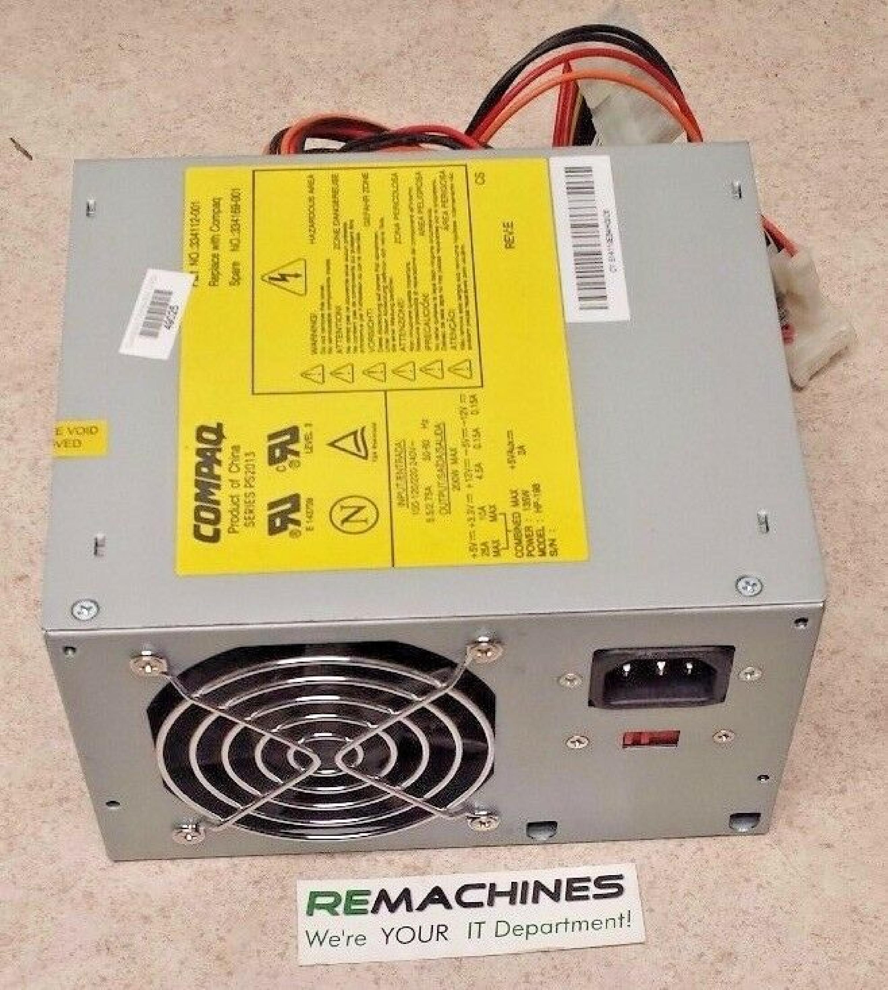 COMPAQ / HEWLETT PACKARD / HP 334169-001 135W POWER SUPPLY 200 WATT DESKPRO