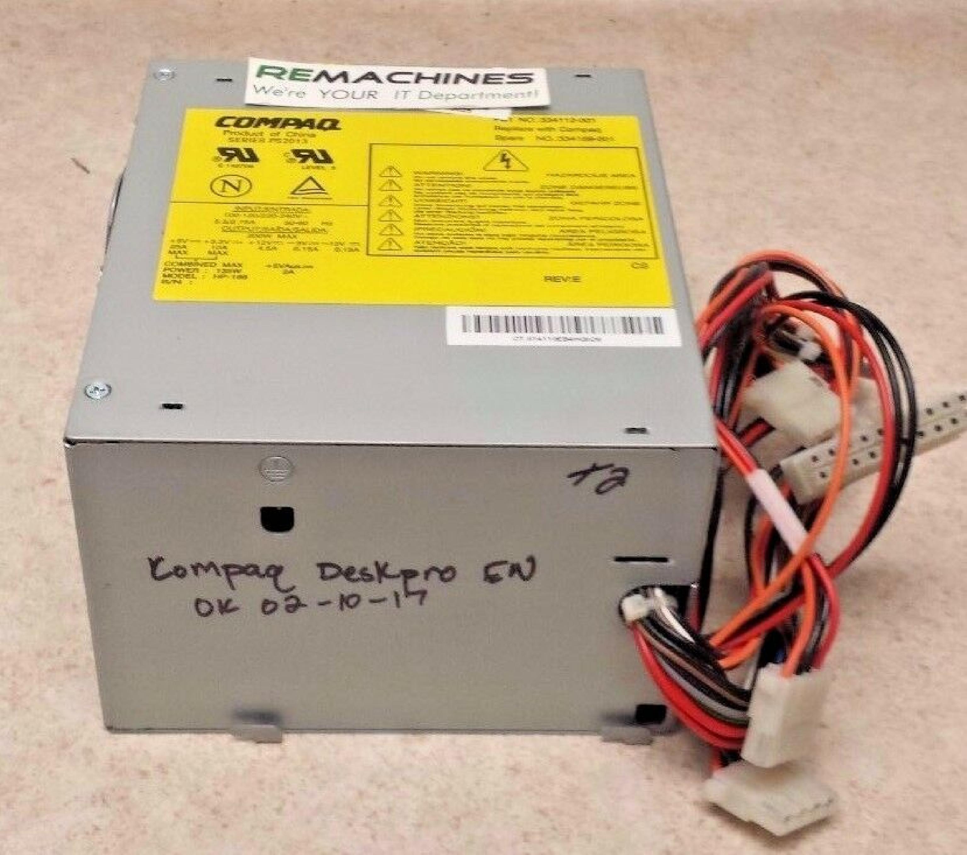 COMPAQ / HEWLETT PACKARD / HP 334169-001 135W POWER SUPPLY 200 WATT DESKPRO