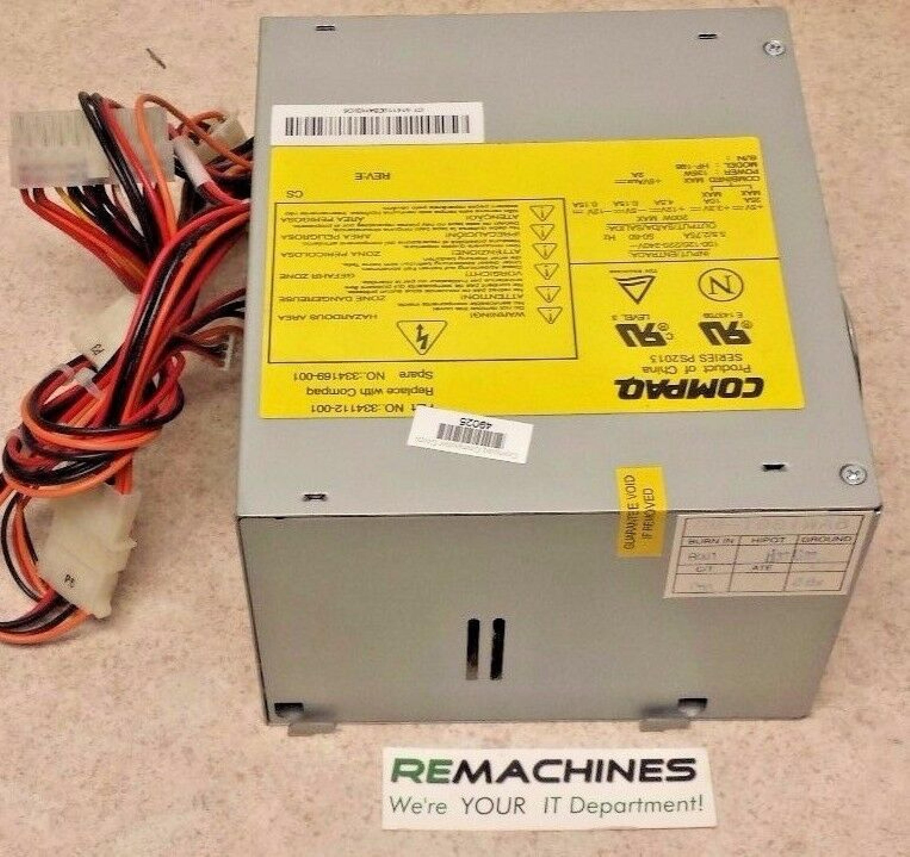 COMPAQ / HEWLETT PACKARD / HP 334169-001 135W POWER SUPPLY 200 WATT DESKPRO