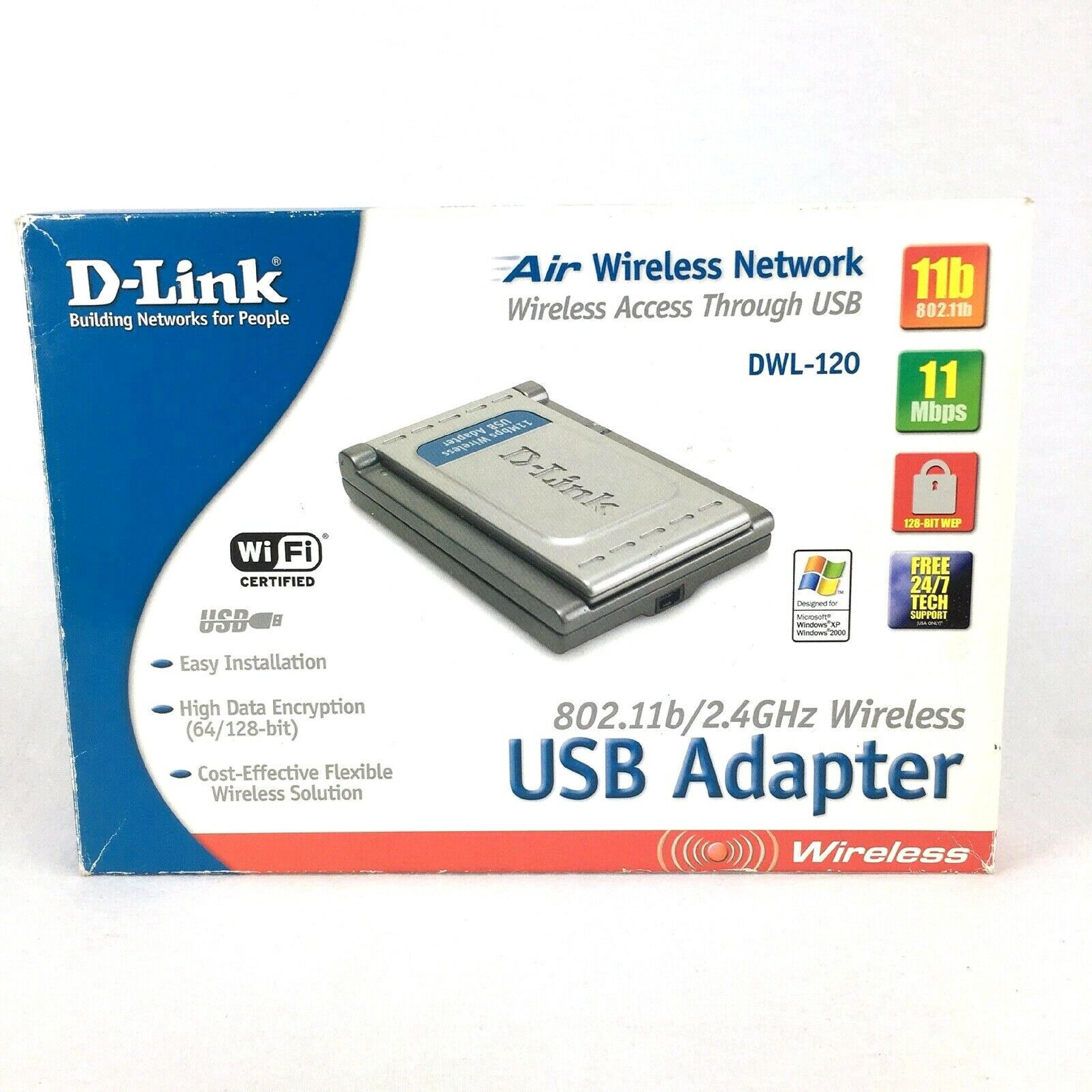 D-LINK SYSTEMS DWL-120 11MBPS WIRELESS USB ADAPTER