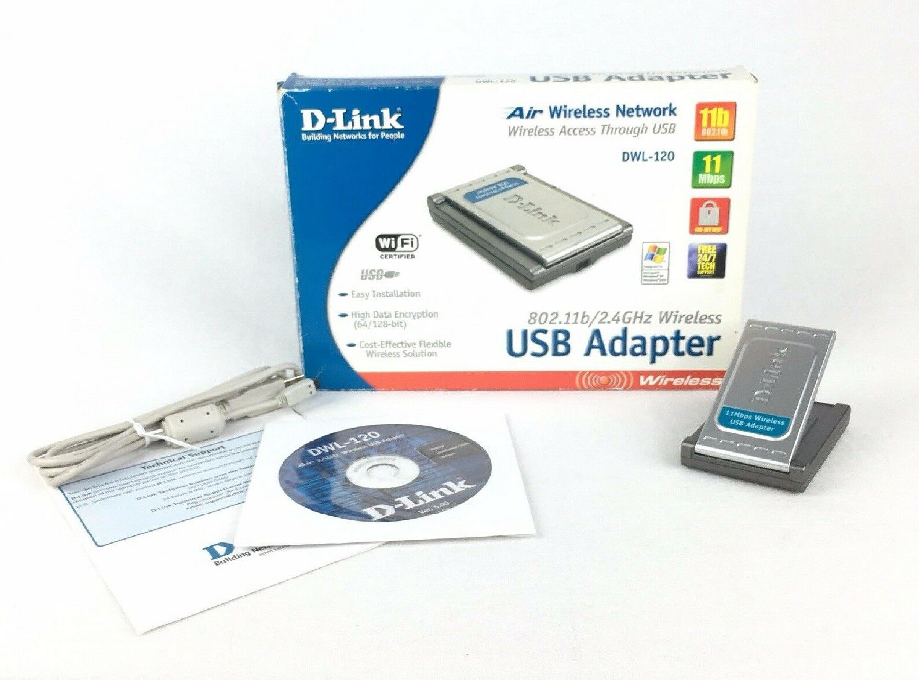 D-LINK SYSTEMS DWL-120 11MBPS WIRELESS USB ADAPTER