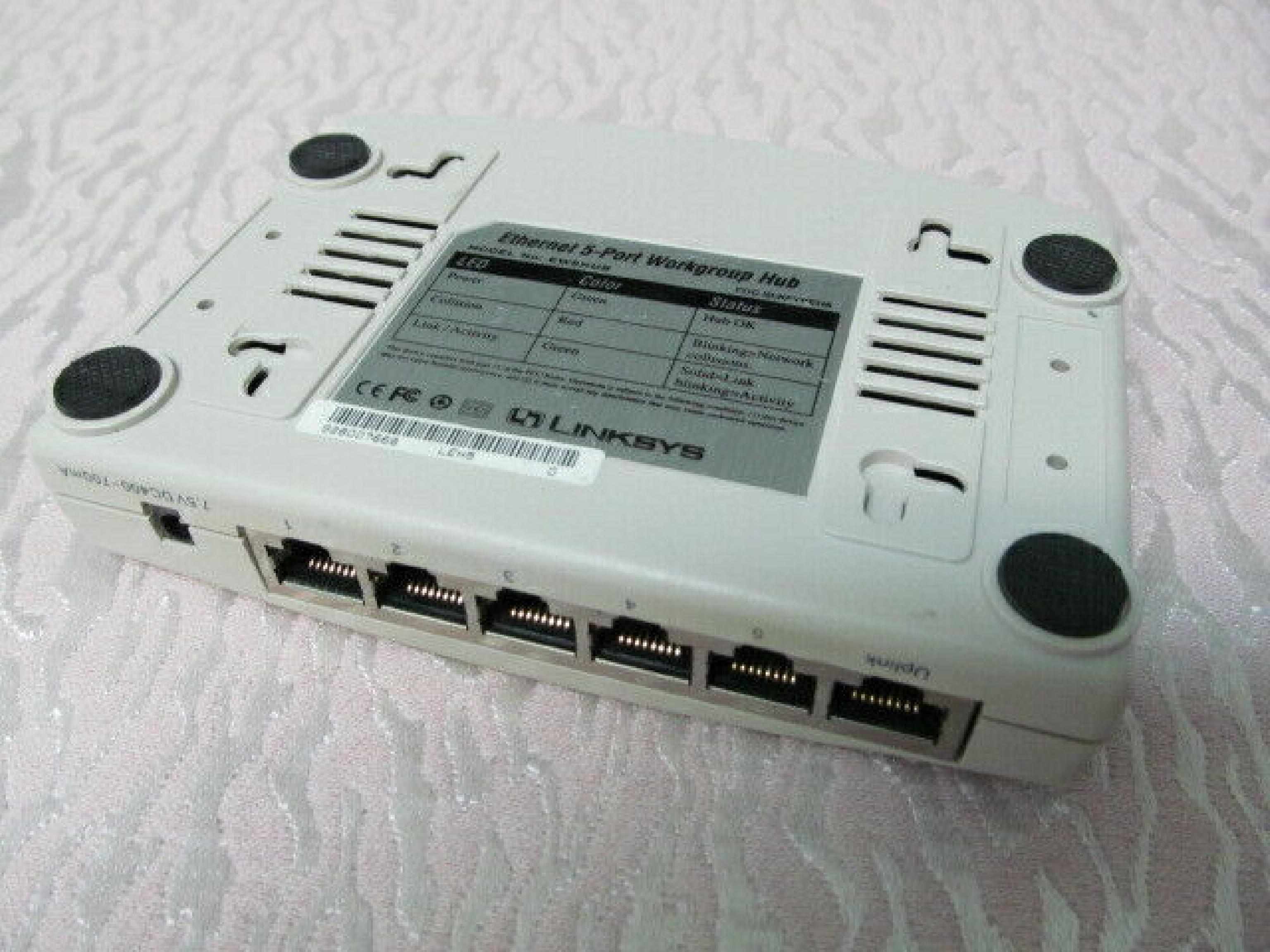 LINKSYS EW5HUB ETHERNET 5-PORT WORKGROUP HUB WITH POWER SUPPLY