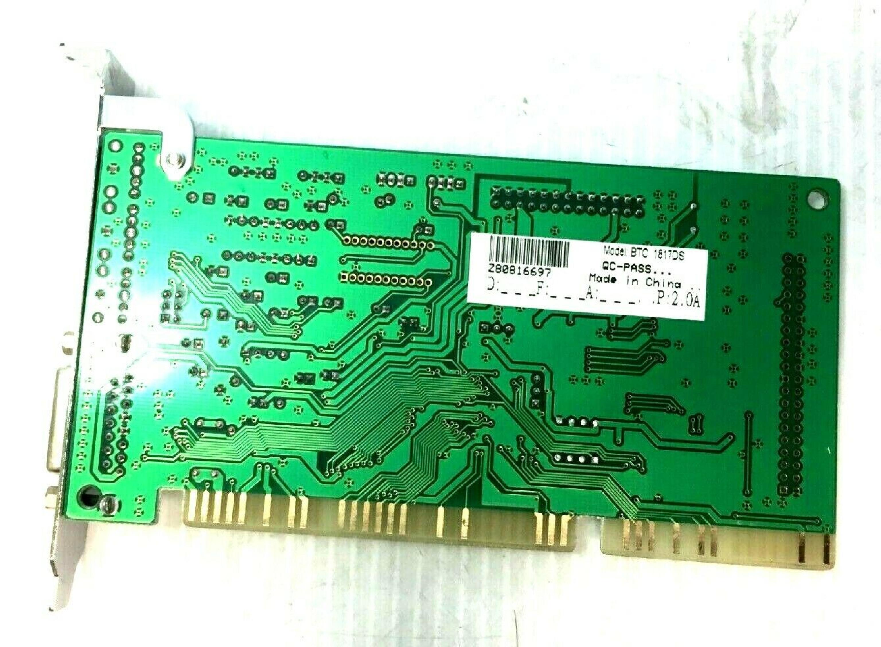 BTC 1817DS 16BIT ISA SOUND CARD BTC187DS