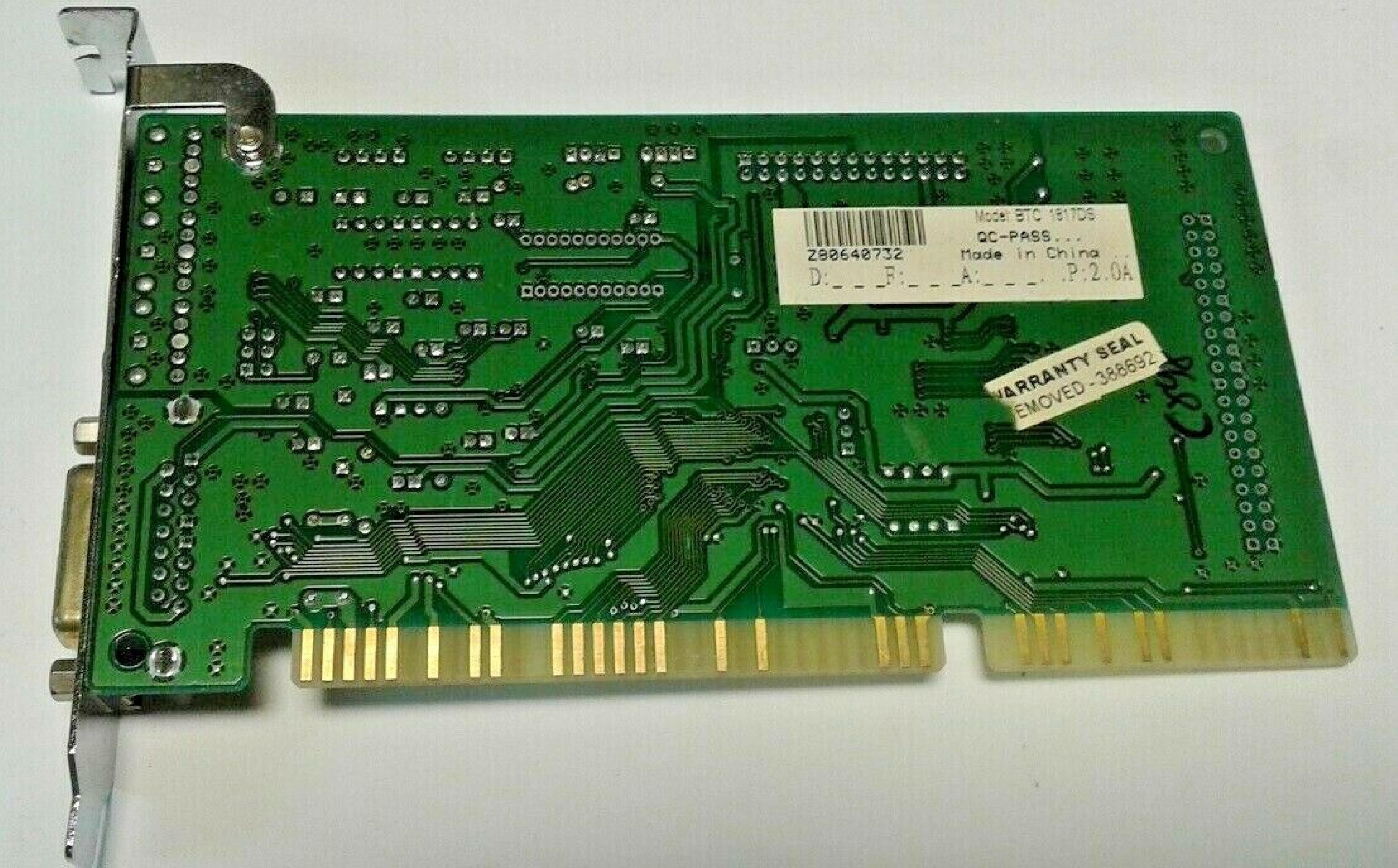 BTC 1817DS 16BIT ISA SOUND CARD BTC187DS