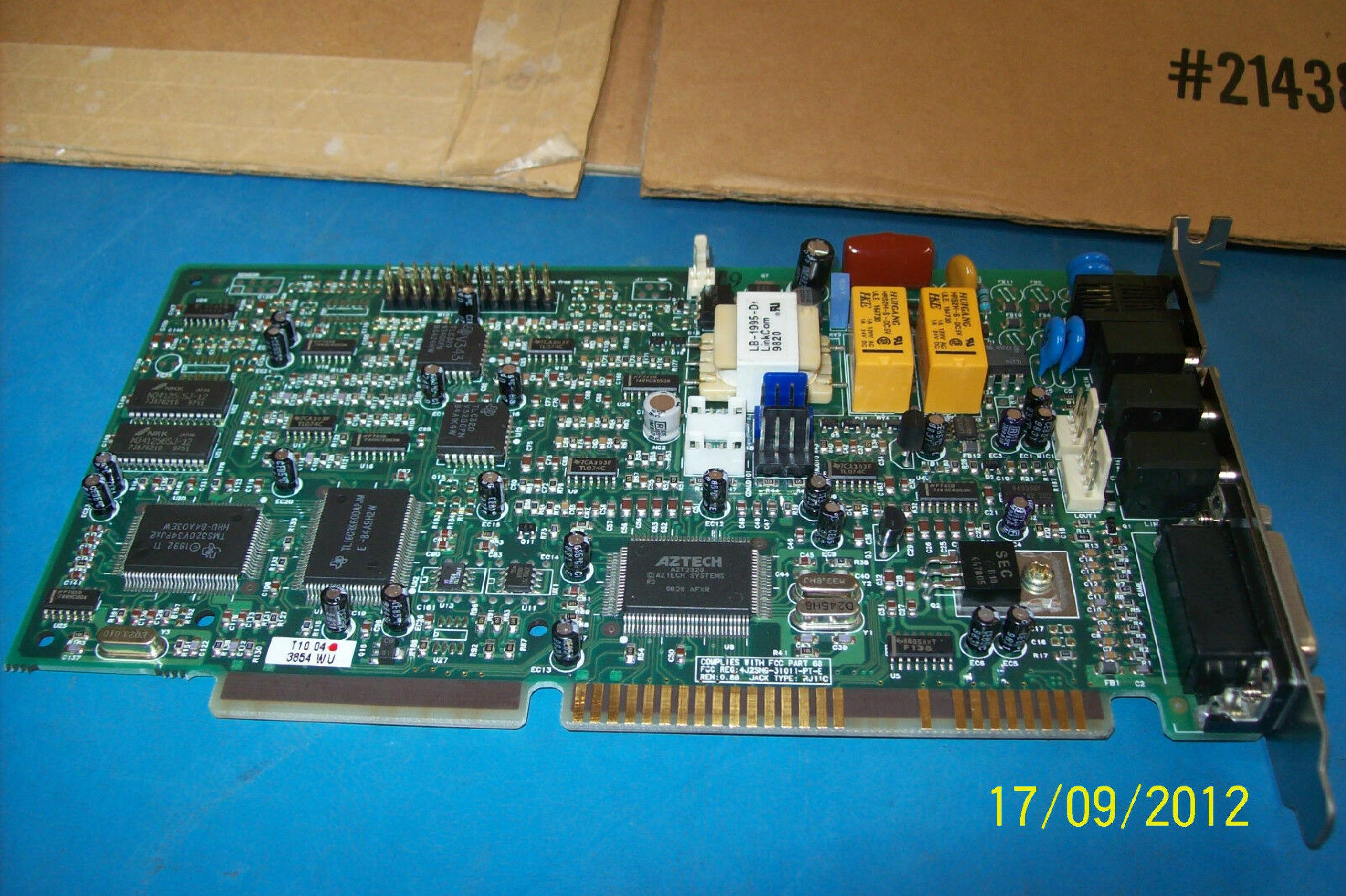 AZTECH AT6800W 16BIT ISA SOUND CARD PULLED FROM PACKARD BELL COMPUTER