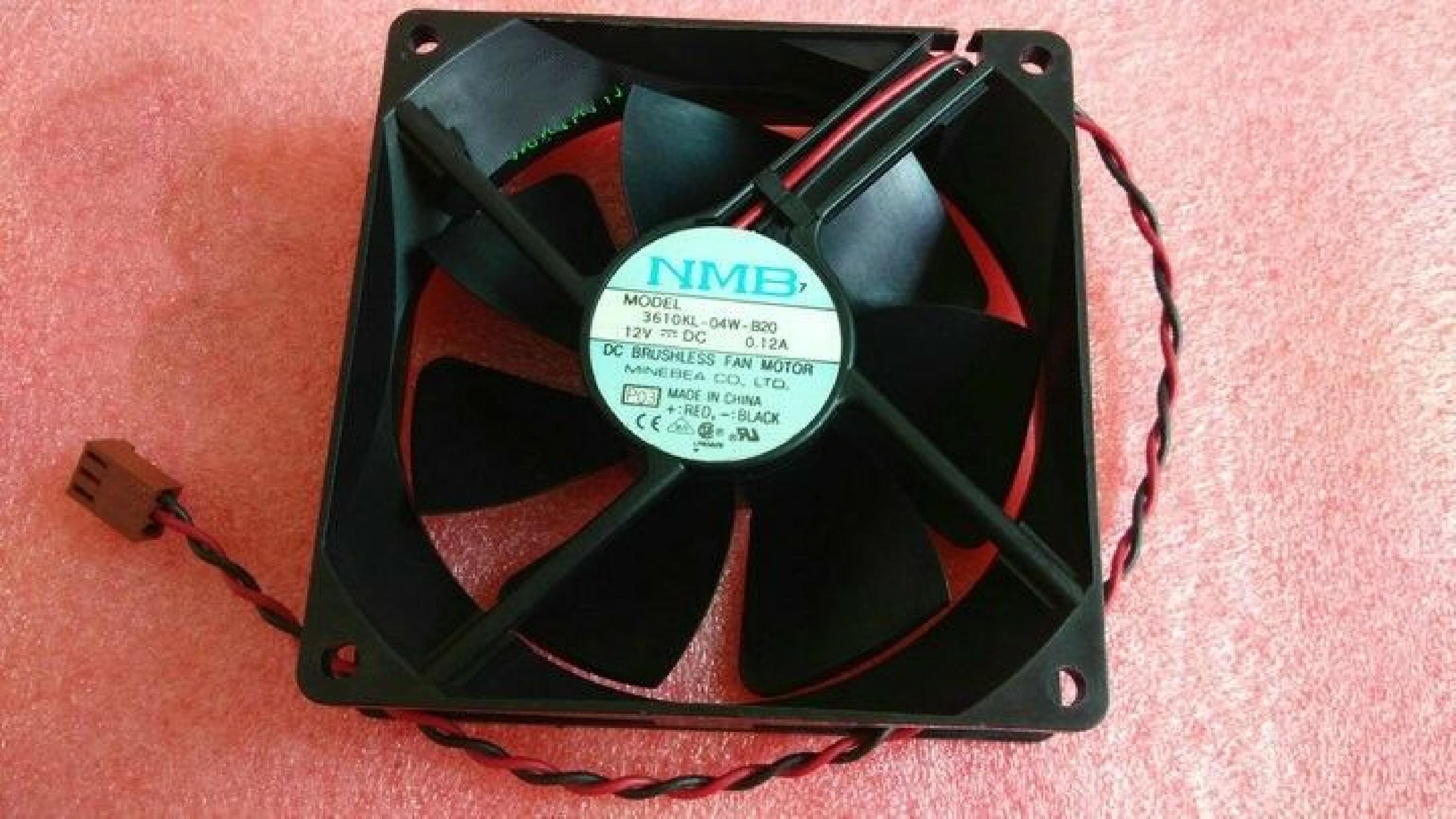 NMB 3610KL-04W-B20 12V DC .12A FAN 92X92X25MM 2 WIRE 3 PIN PLUG