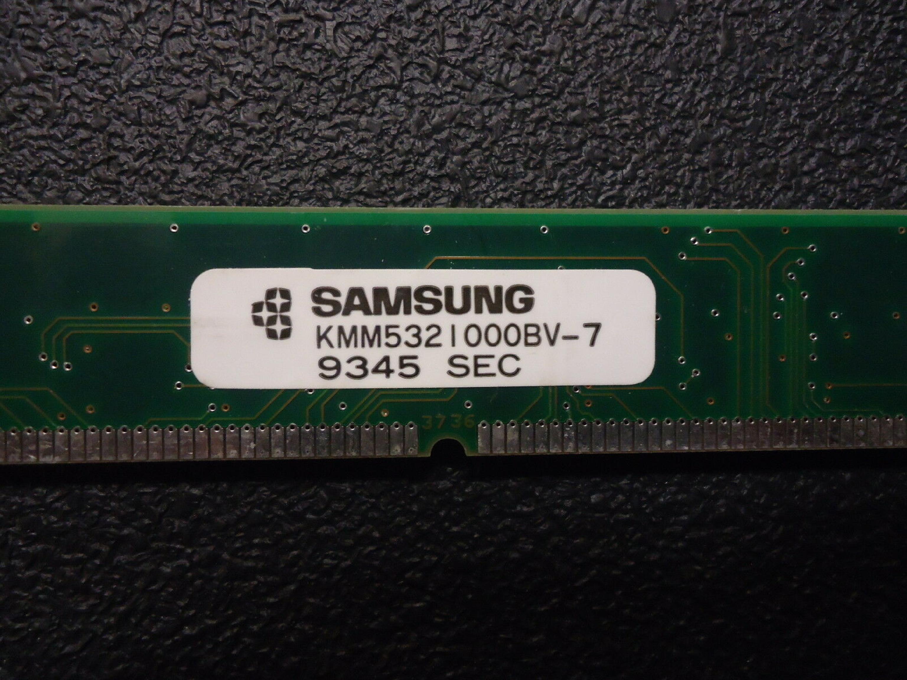 SAMSUNG / GOLDSTAR KMM5321000BV-7 RAM MODULE 9404 72PIN SIMM 70NS