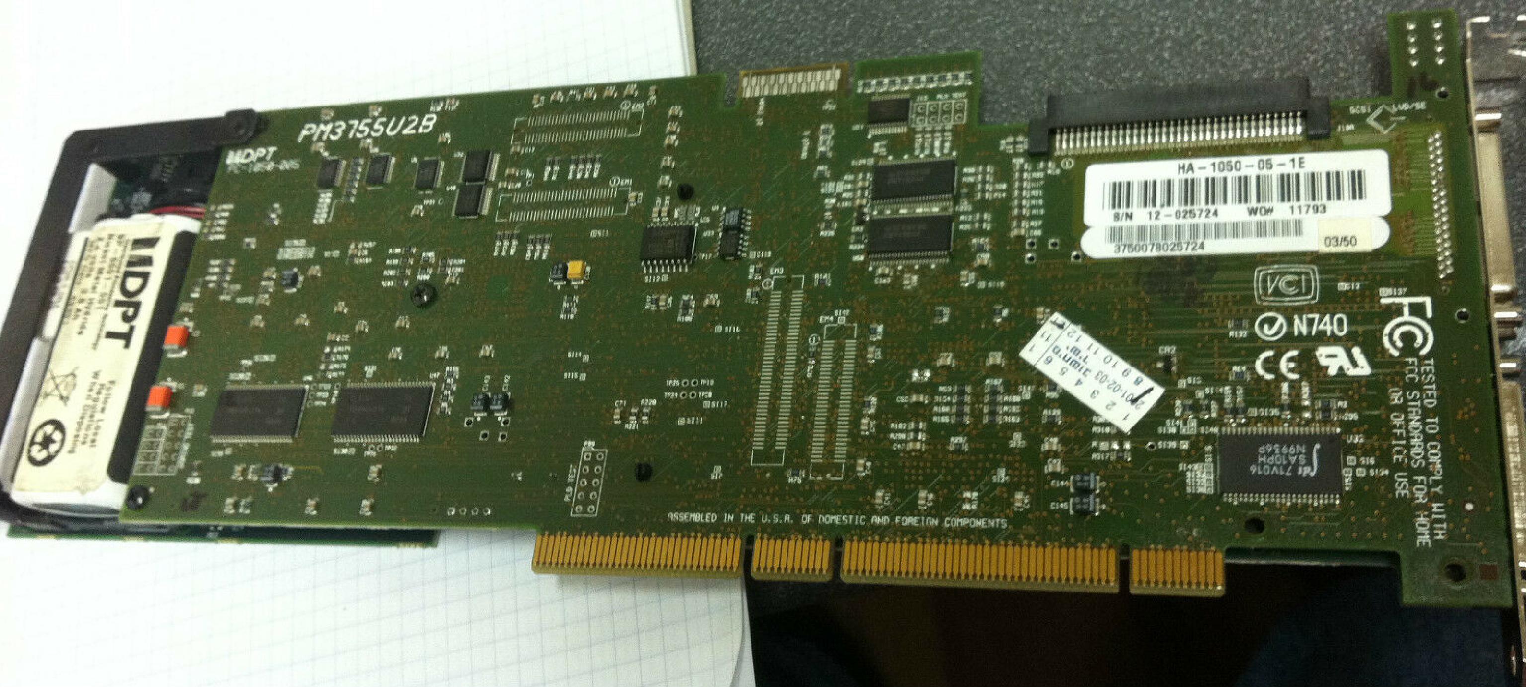 DPT SX4055U2 SCSI DAUGHTERBOARD ADDS ONE SX4055US-1 OR TWO SX4055U2-2