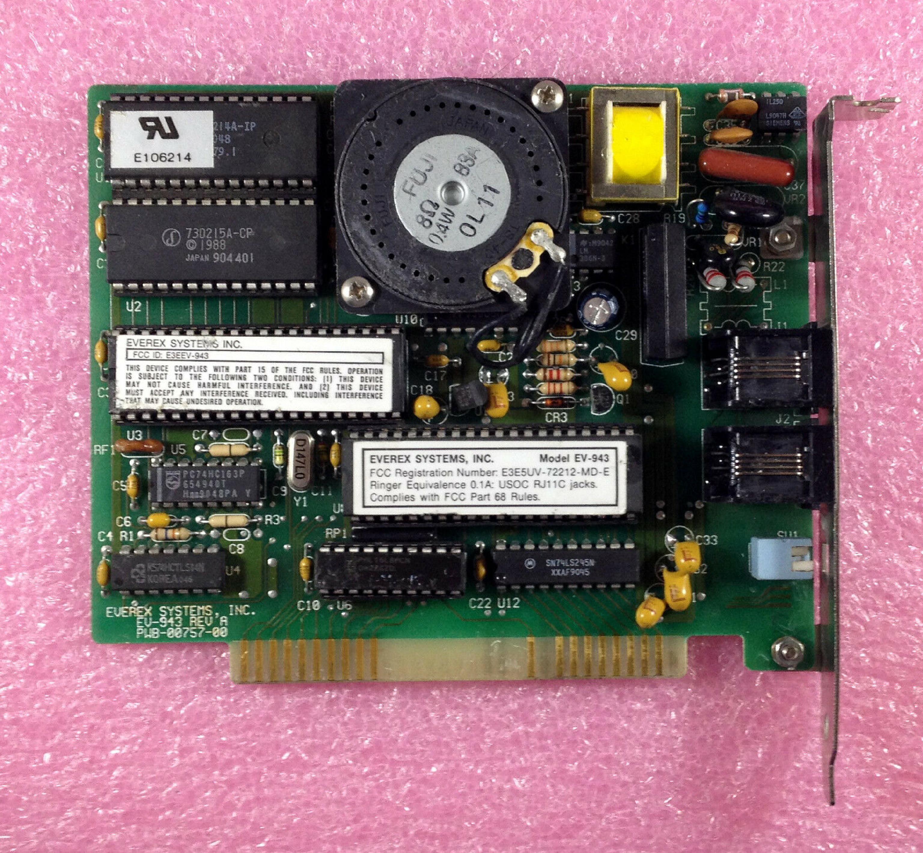 EVEREX EV-943 INTERNAL ISA MODEM