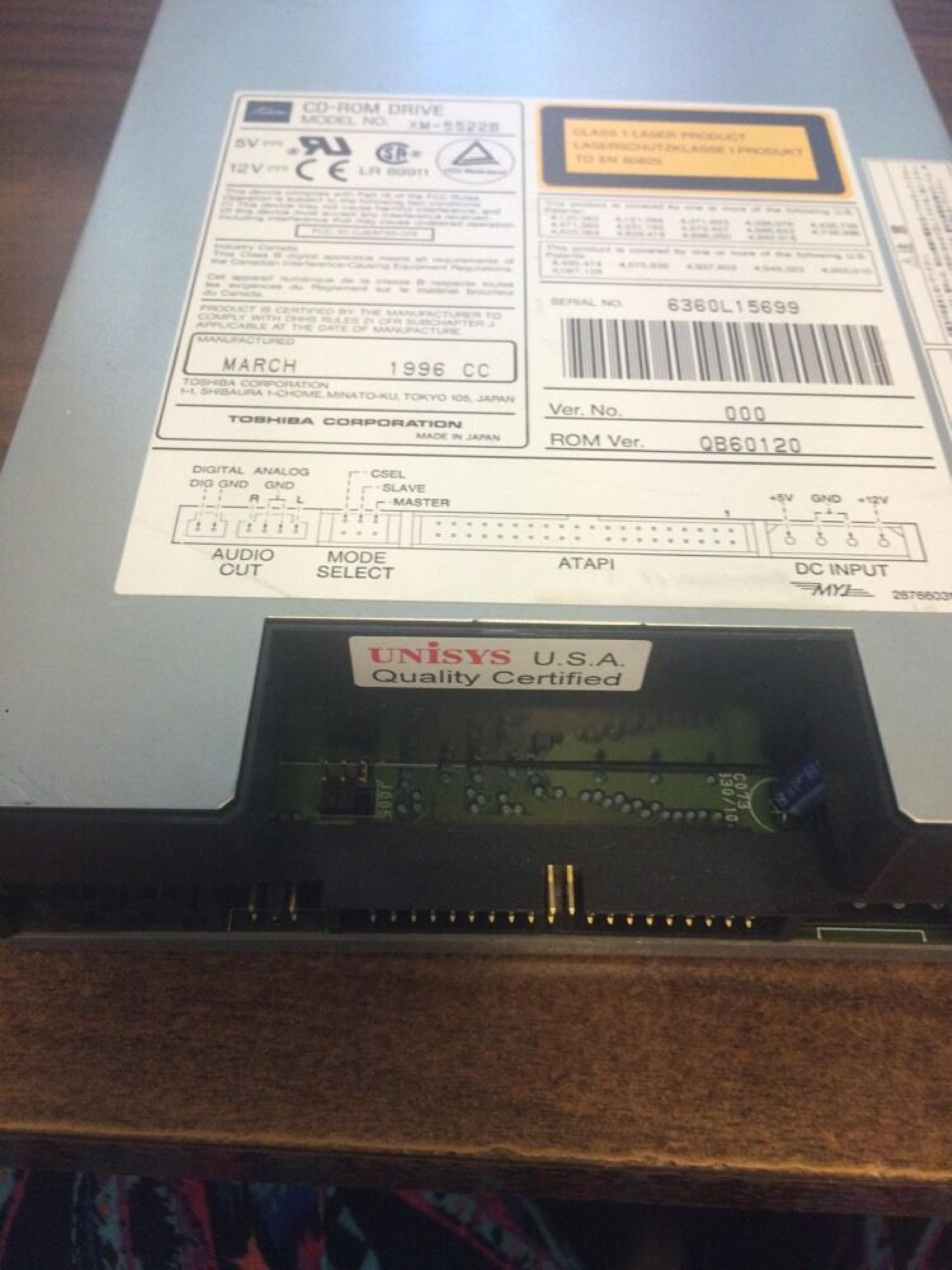 TOSHIBA XM-5522B 6X IDE CDROM