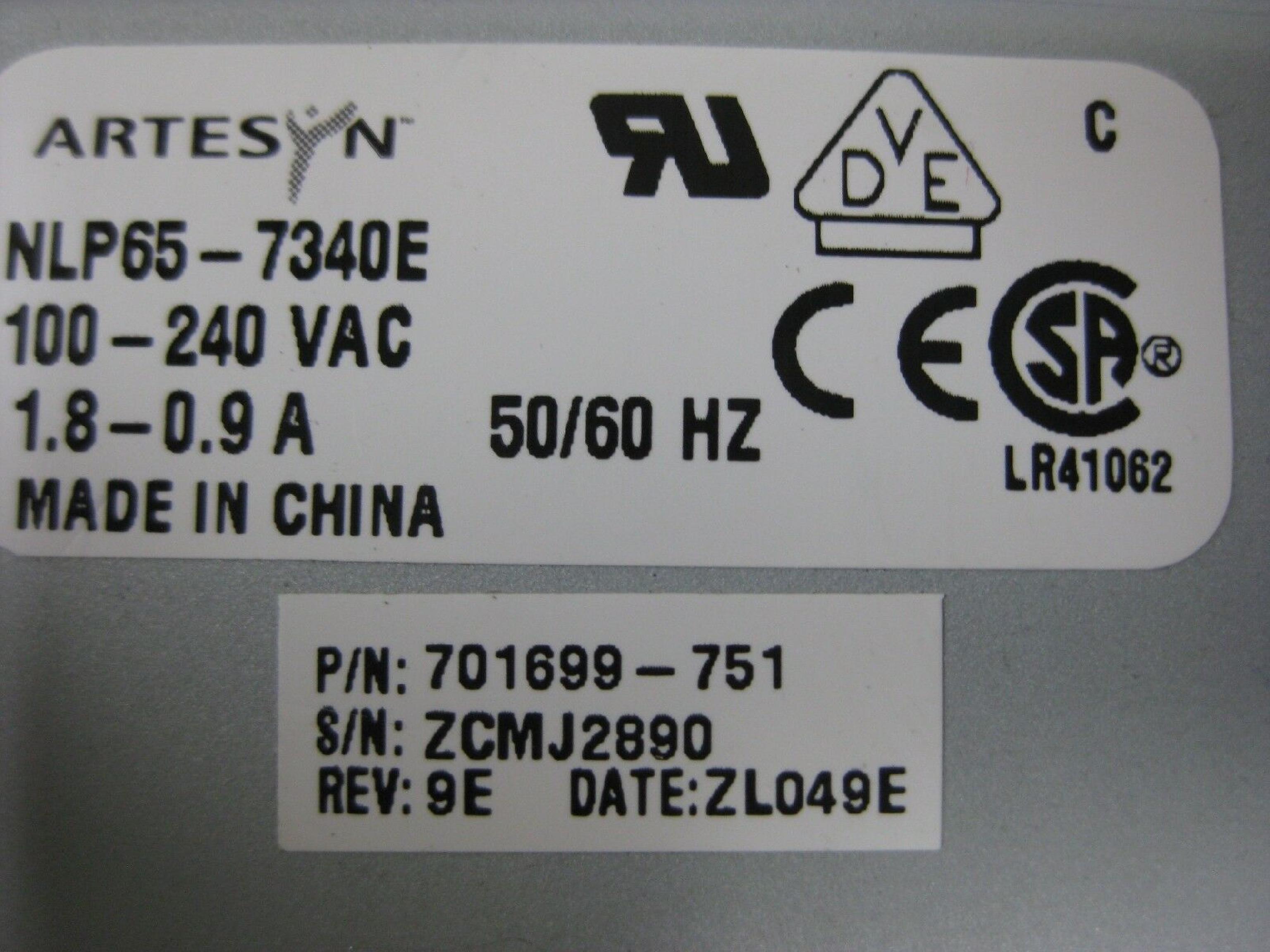 ARTESYN NLP65-7340E POWER SUPPLY