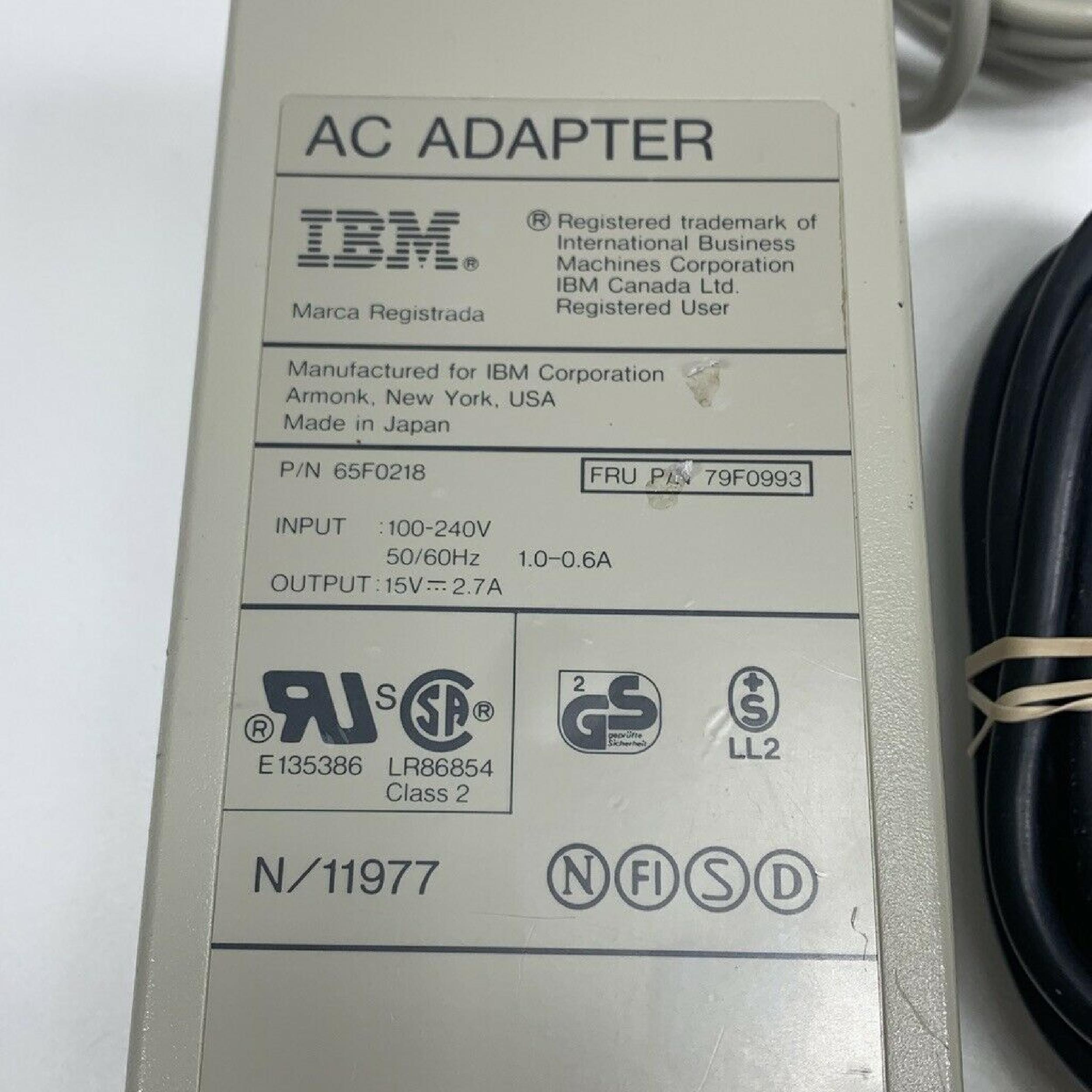 IBM 65F0218 AC ADAPTER 15V 2.7A LX40 POWER SUPPLY