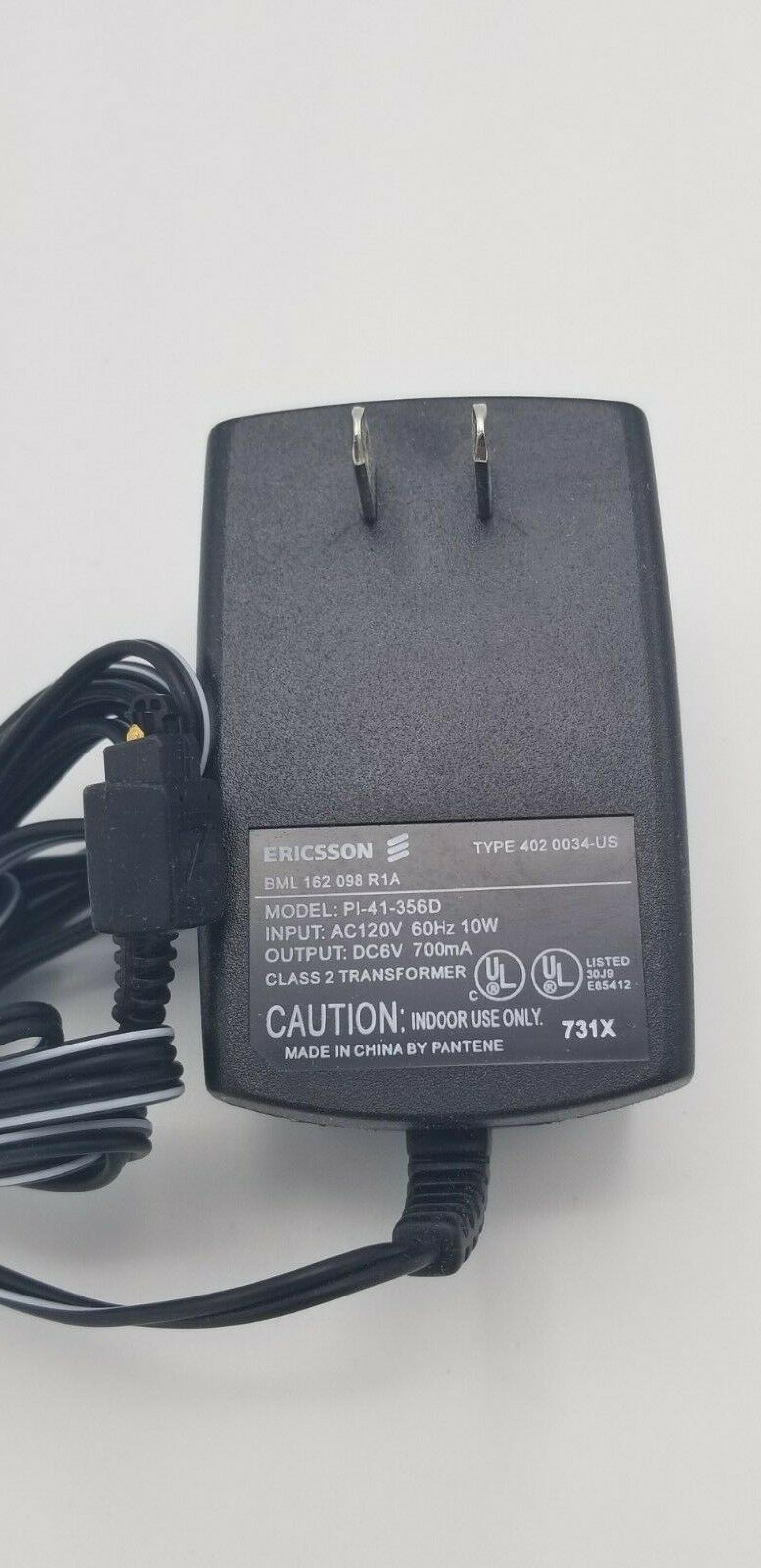 ERICSSON PI-41-356D AC ADAPTER 6V DC 700MA FOR USE WITH KH668