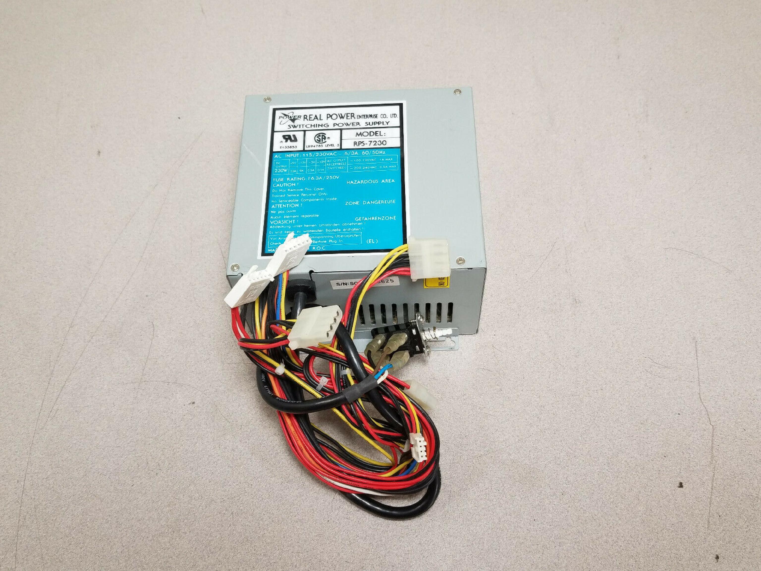 REAL POWER RPS-7230 230 WATT AT SYTLE POWER SUPPLY WITH REMOTE SWITCH