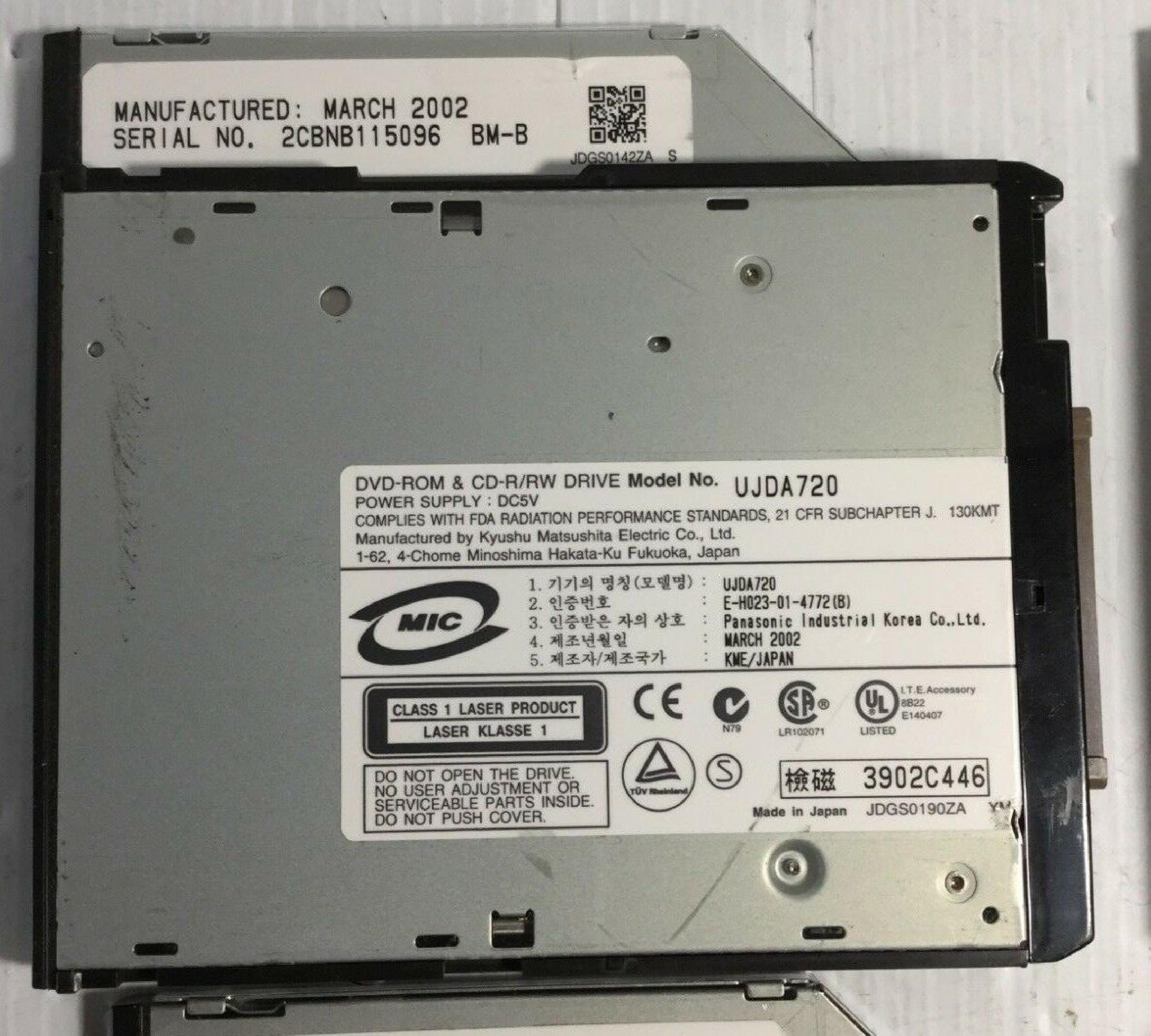 IBM 27L4359 DVD-ROM & CD-RW COMBINATION DRIVE MODULE IN HP PLASTIC BUT CAN BE SWAPPED INTO