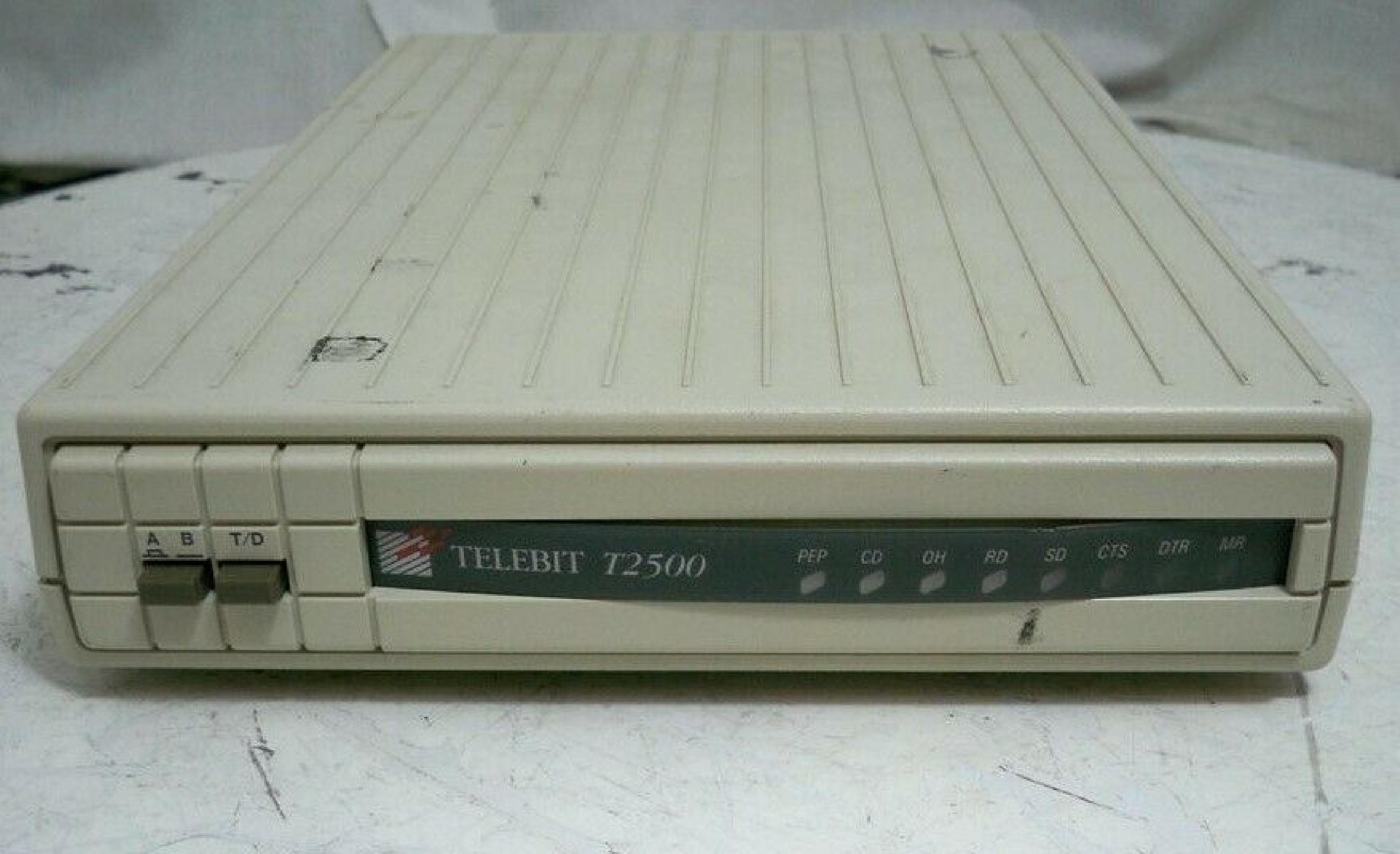 TELEBIT T2500 EXTERNAL MODEM WITH POWER SUPPLY - OPEN BOX