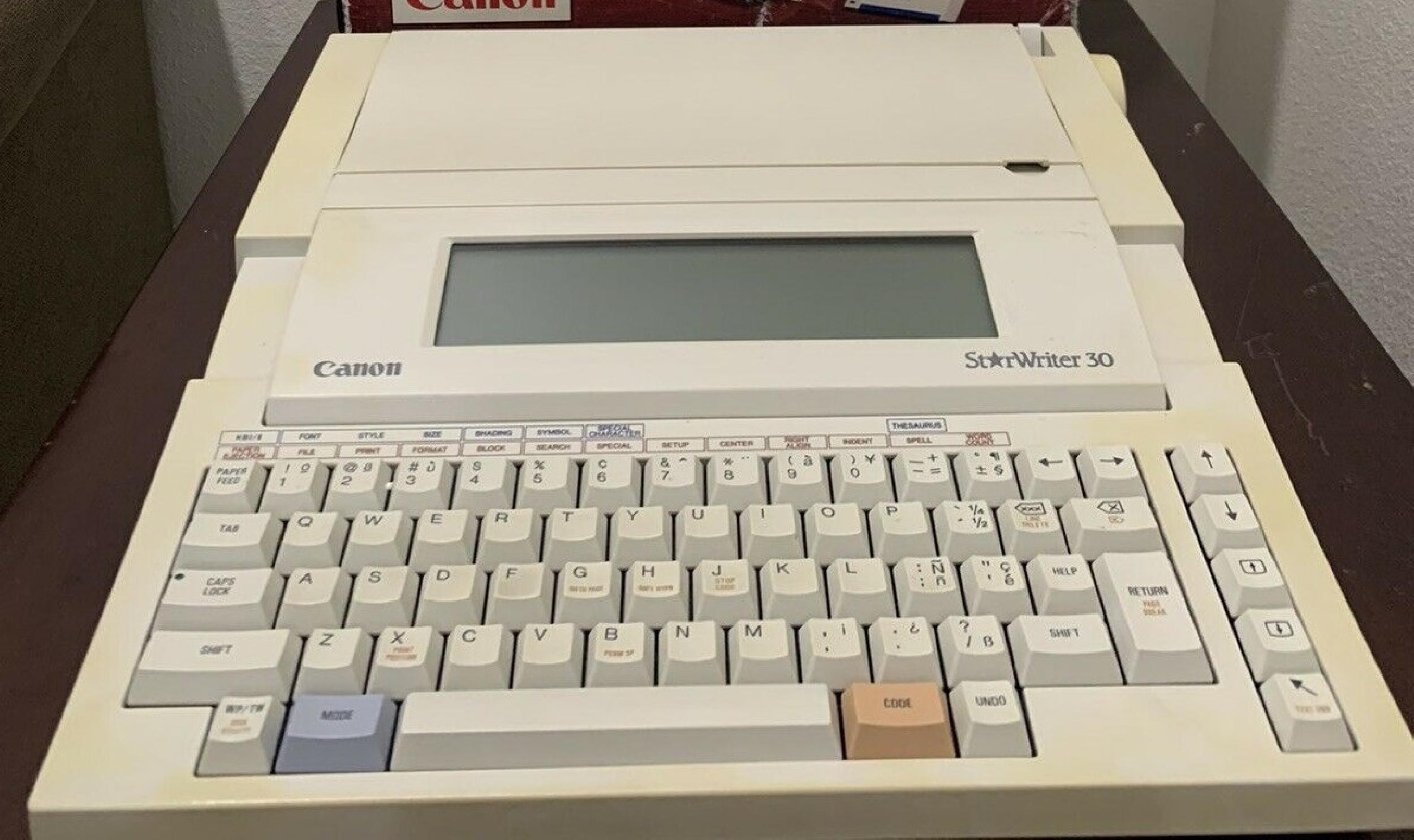 CANON STARWRITER 30 STARWRITER 30 WORKING AND TESTED WORD PROCESSOR WITH PRINTER COMBINATION